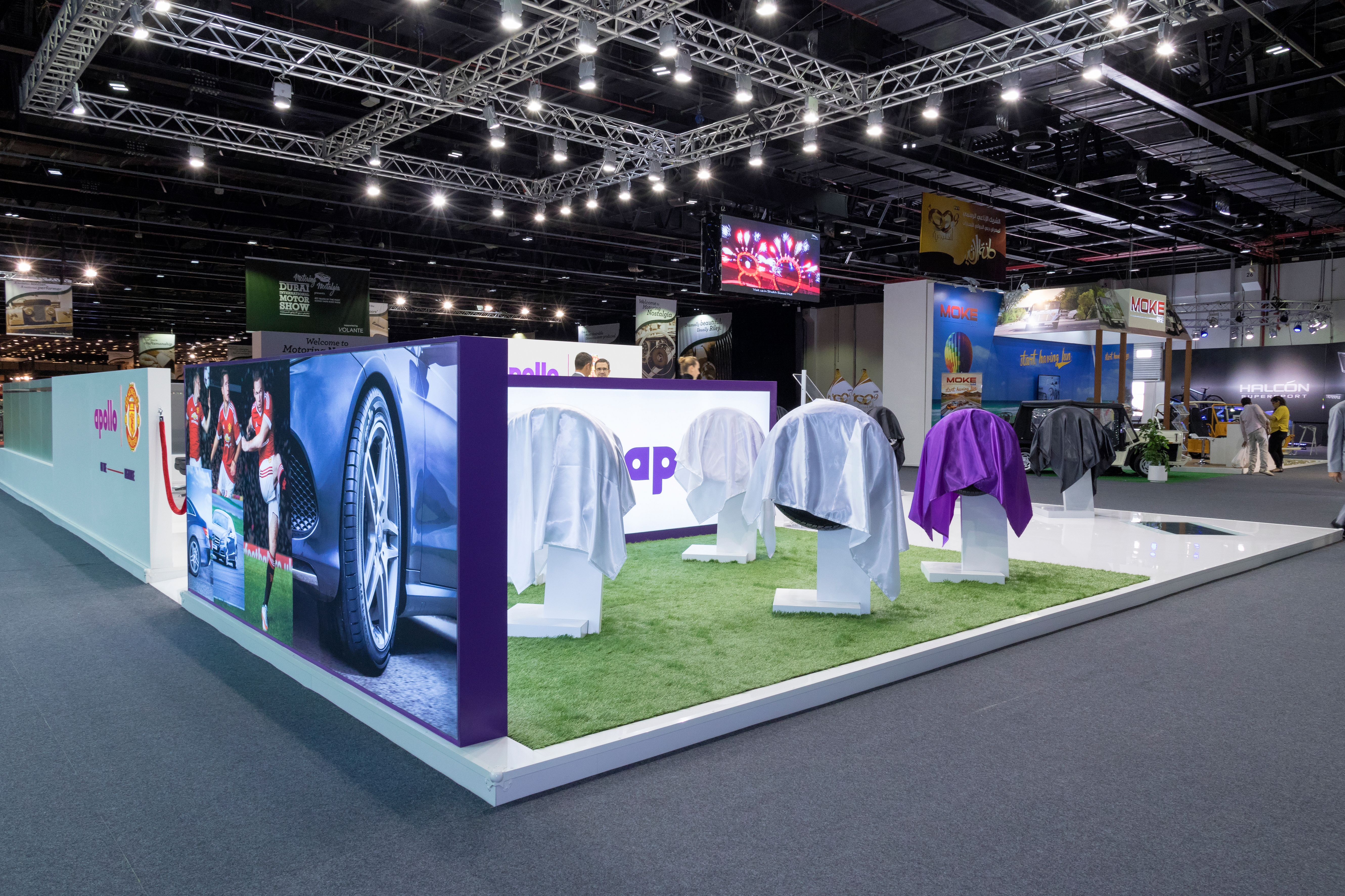 Apollo 150 sqm exhibition stand at Dubai International Motor Show by Messe.ae