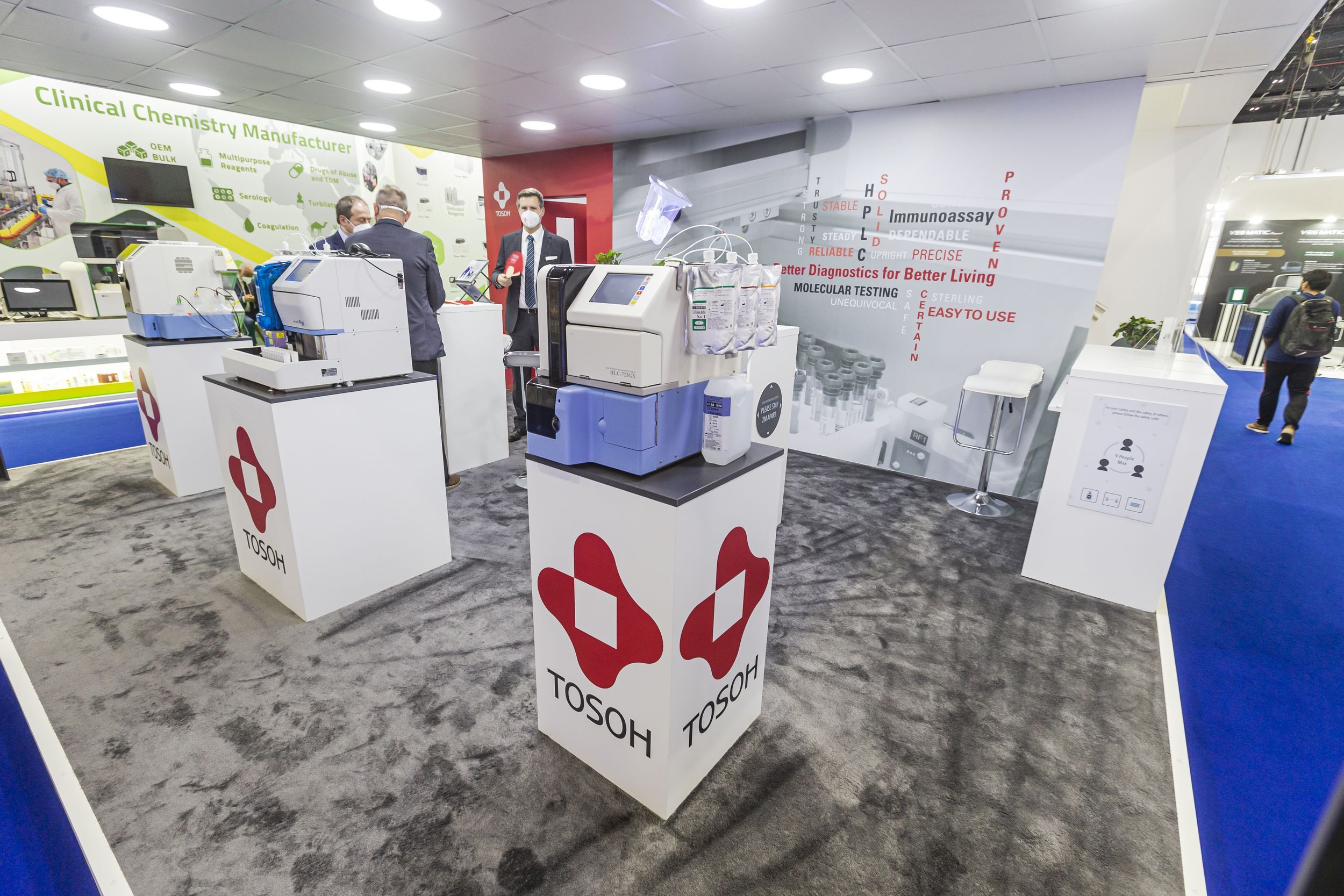 Tosoh Corporation 36 + 36 sqm exhibition stand at Medlab Middle East by Messe.ae