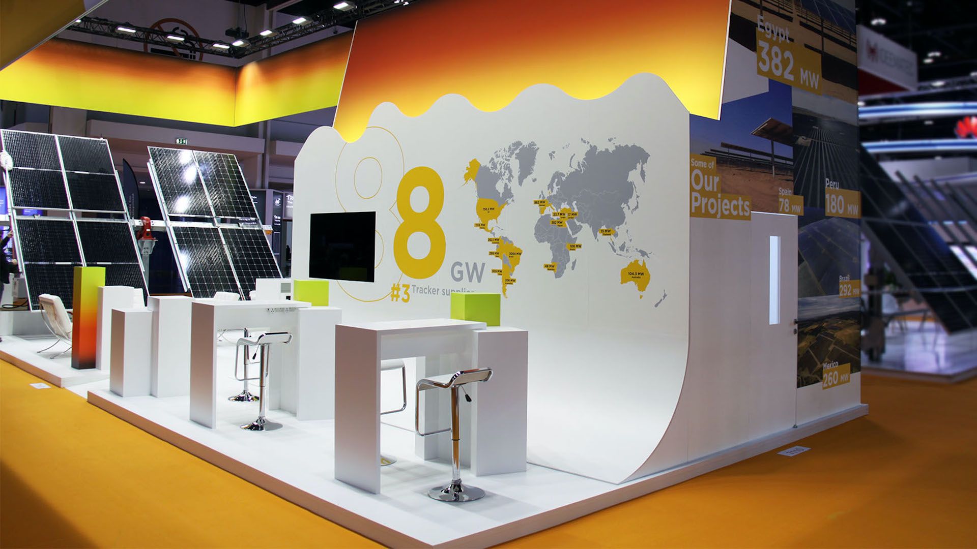 Soltec Power Holdings 90 sqm exhibition stand at World Future Energy Summit by Messe.ae