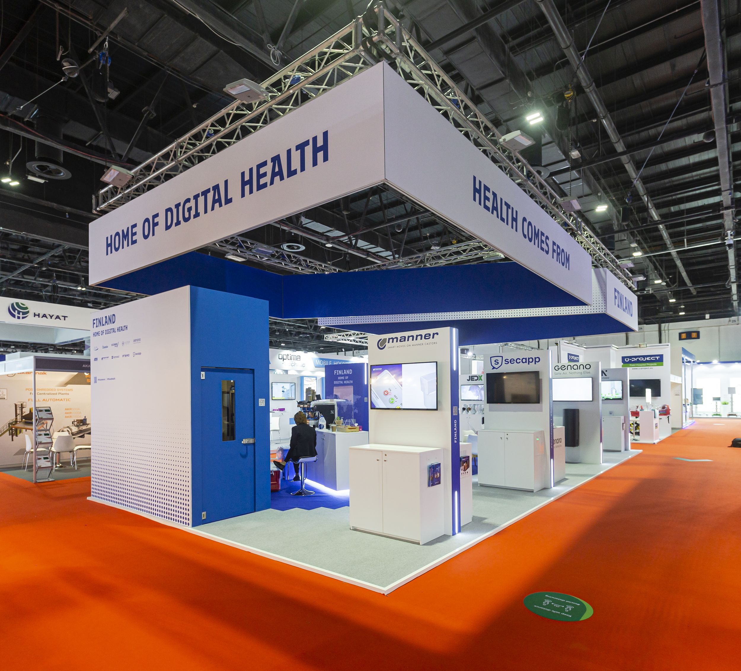 Finland Pavilion 72 sqm exhibition stand at Arab Health by Messe.ae