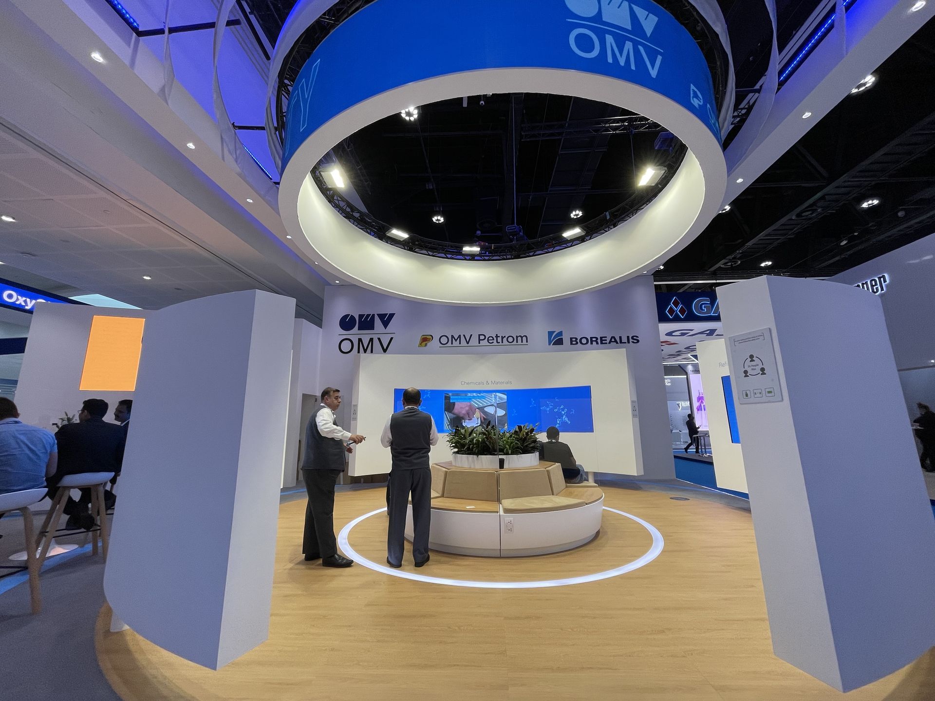OMV 105 sqm exhibition stand at ADIPEC by Messe.ae