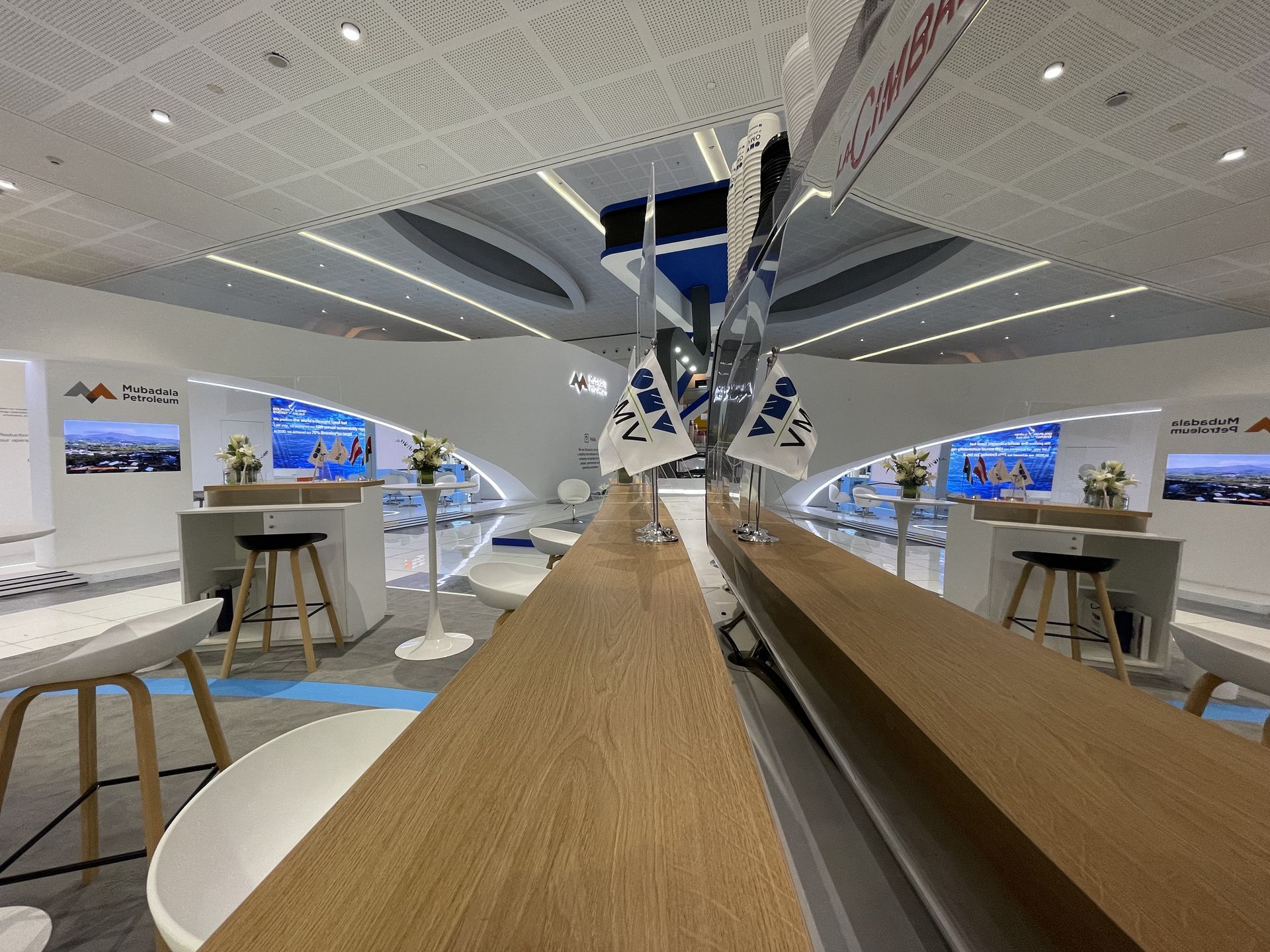 OMV 105 sqm exhibition stand at ADIPEC by Messe.ae