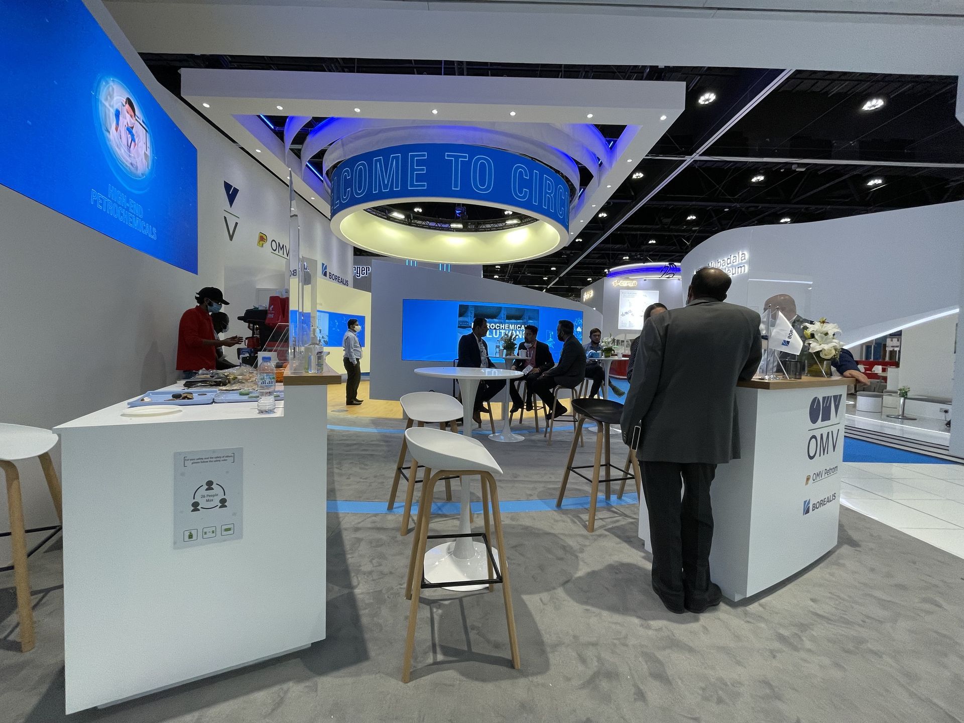 OMV 105 sqm exhibition stand at ADIPEC by Messe.ae