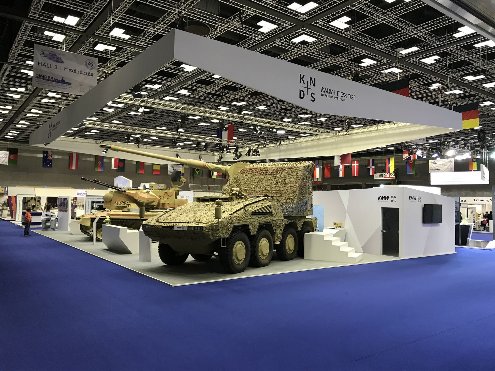 KNDS 407 sqm exhibition stand at DIMDEX (Qatar) by Messe.ae