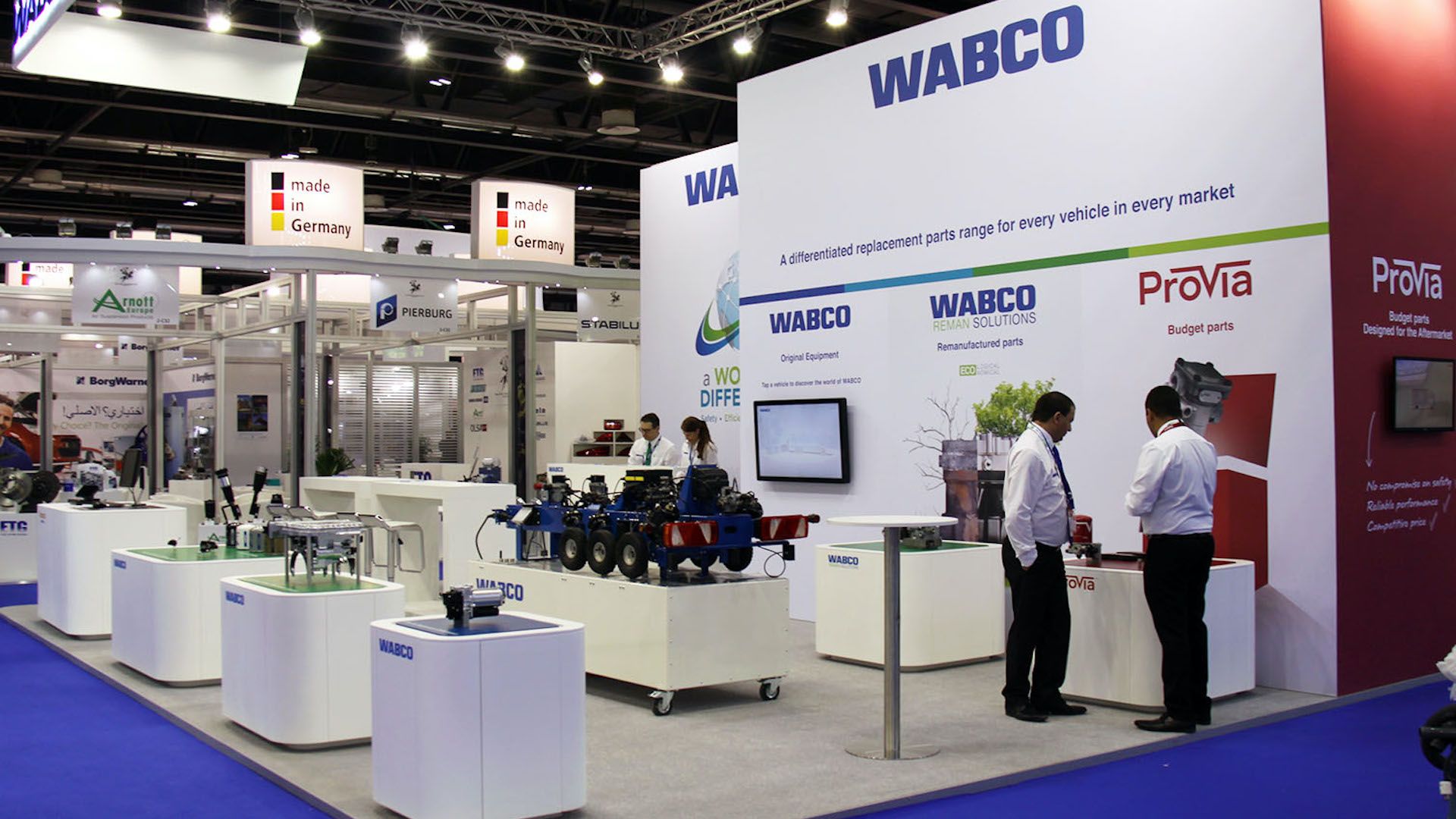 WABCO 66.5 sqm exhibition stand at Automechanika by Messe.ae