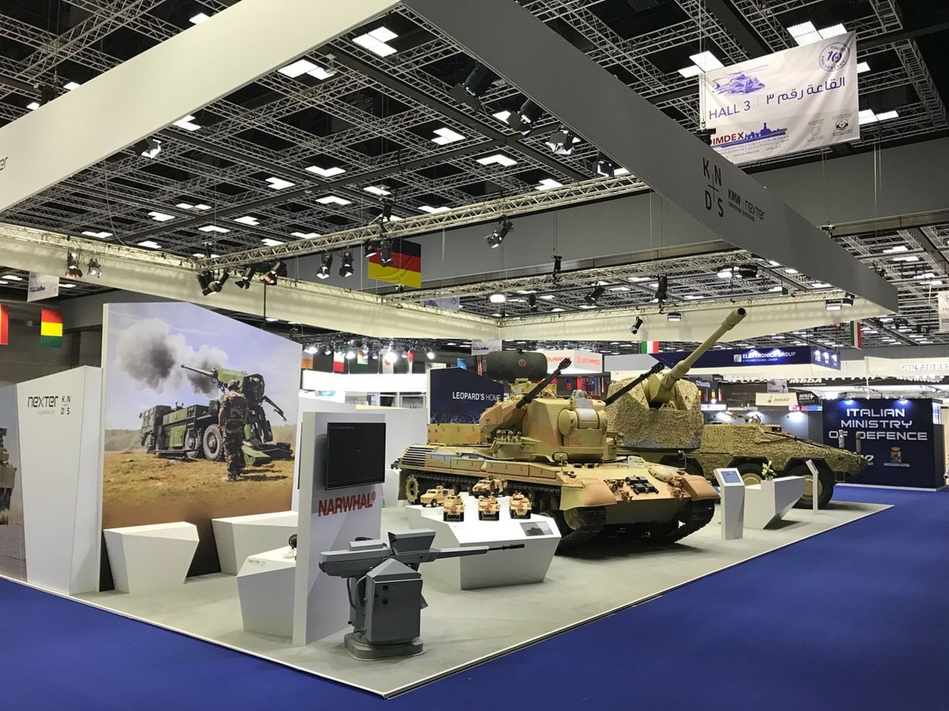 KNDS 407 sqm exhibition stand at DIMDEX (Qatar) by Messe.ae