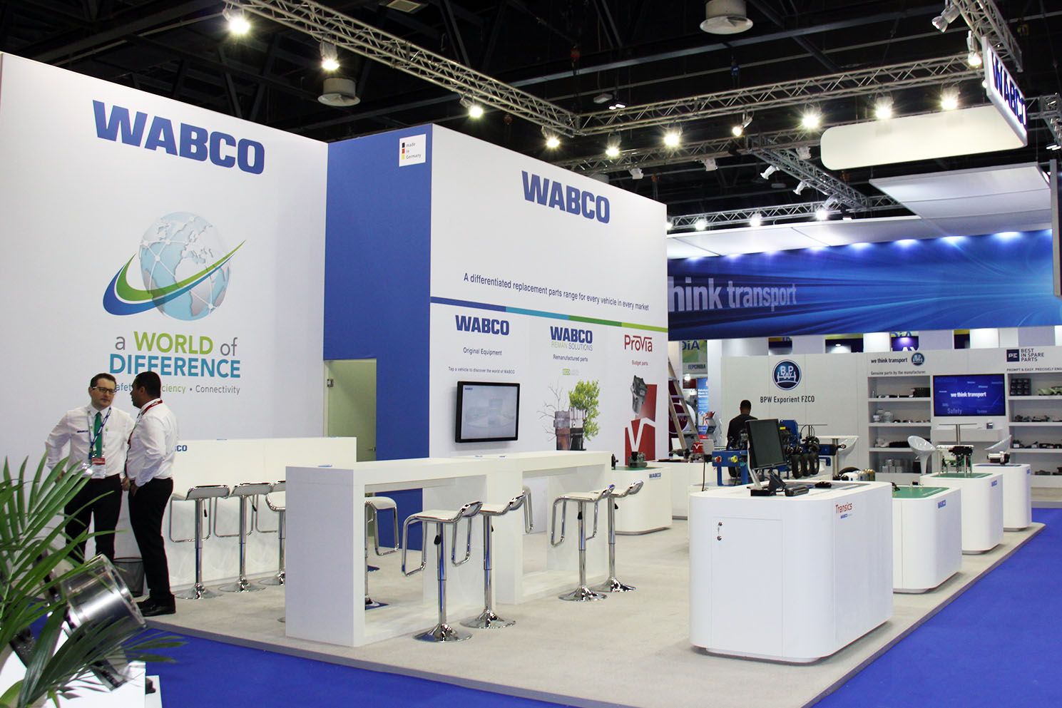 WABCO 66.5 sqm exhibition stand at Automechanika by Messe.ae