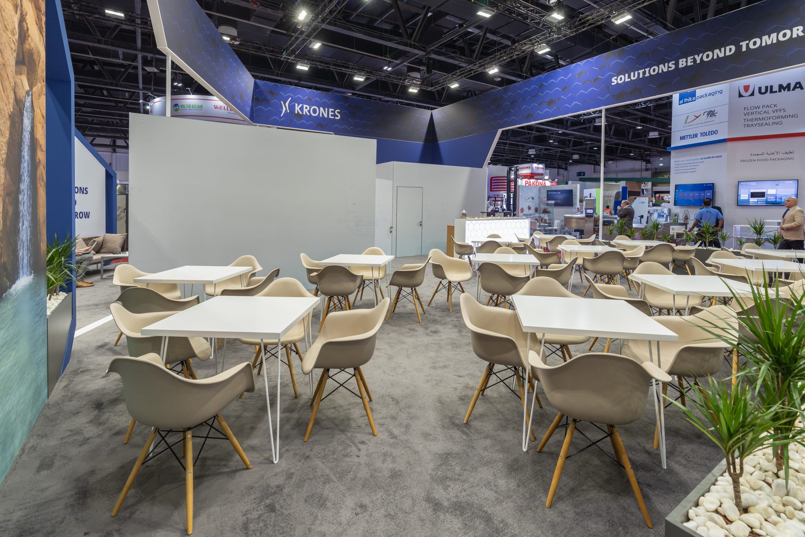 Krones 288 sqm exhibition stand at Gulfood Manufacturing by Messe.ae