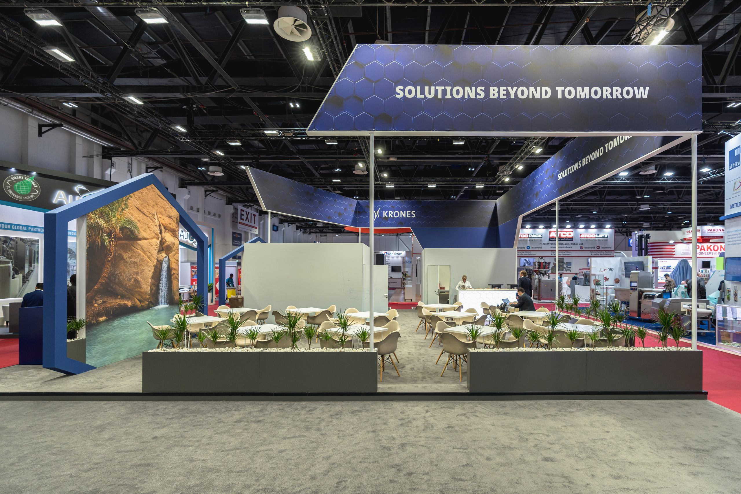 Krones 288 sqm exhibition stand at Gulfood Manufacturing by Messe.ae
