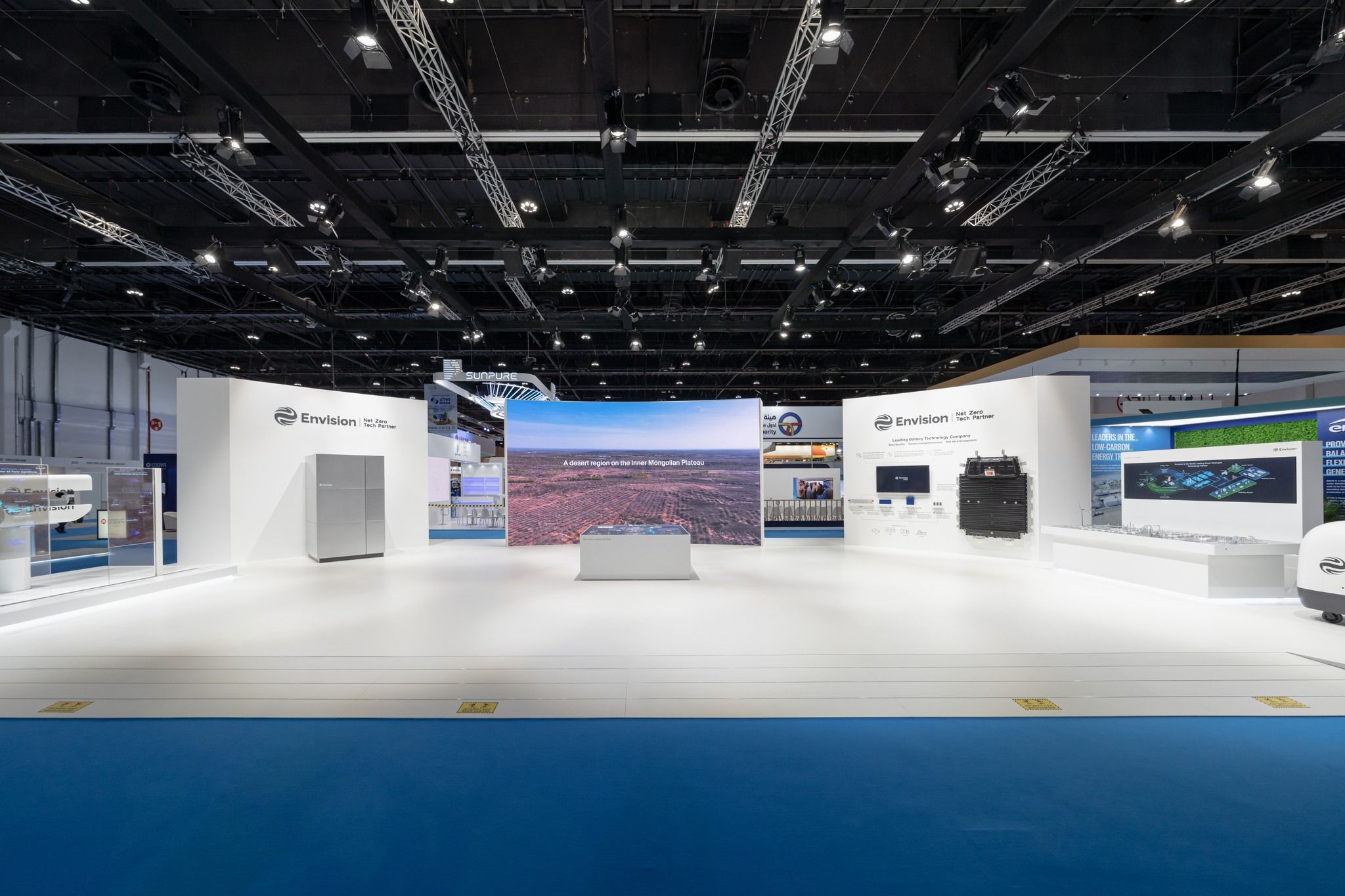 Envision Group 220 sqm exhibition stand at World Future Energy Summit by Messe.ae