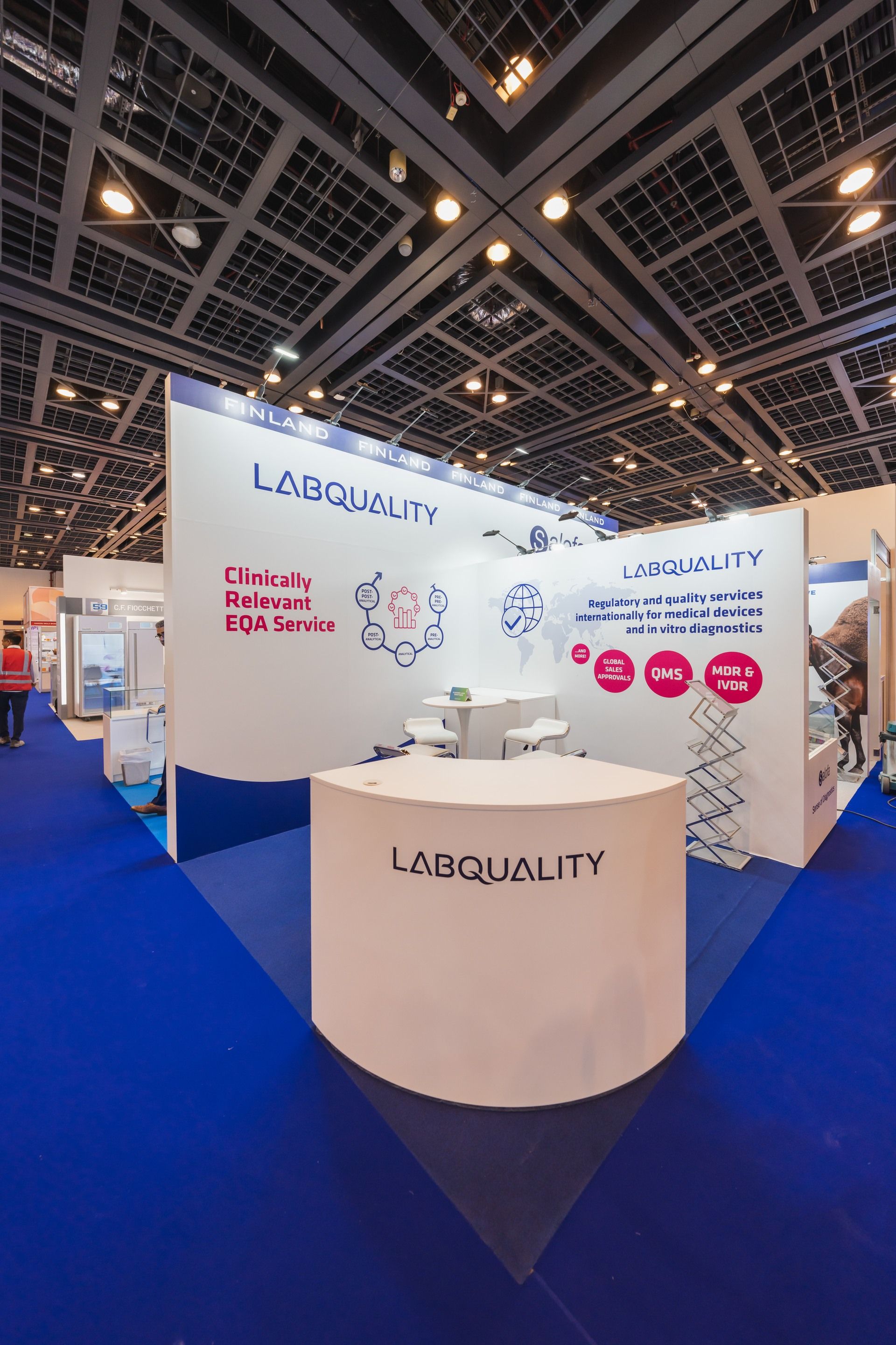 Finland Pavilion 39 sqm exhibition stand at Medlab Middle East by Messe.ae