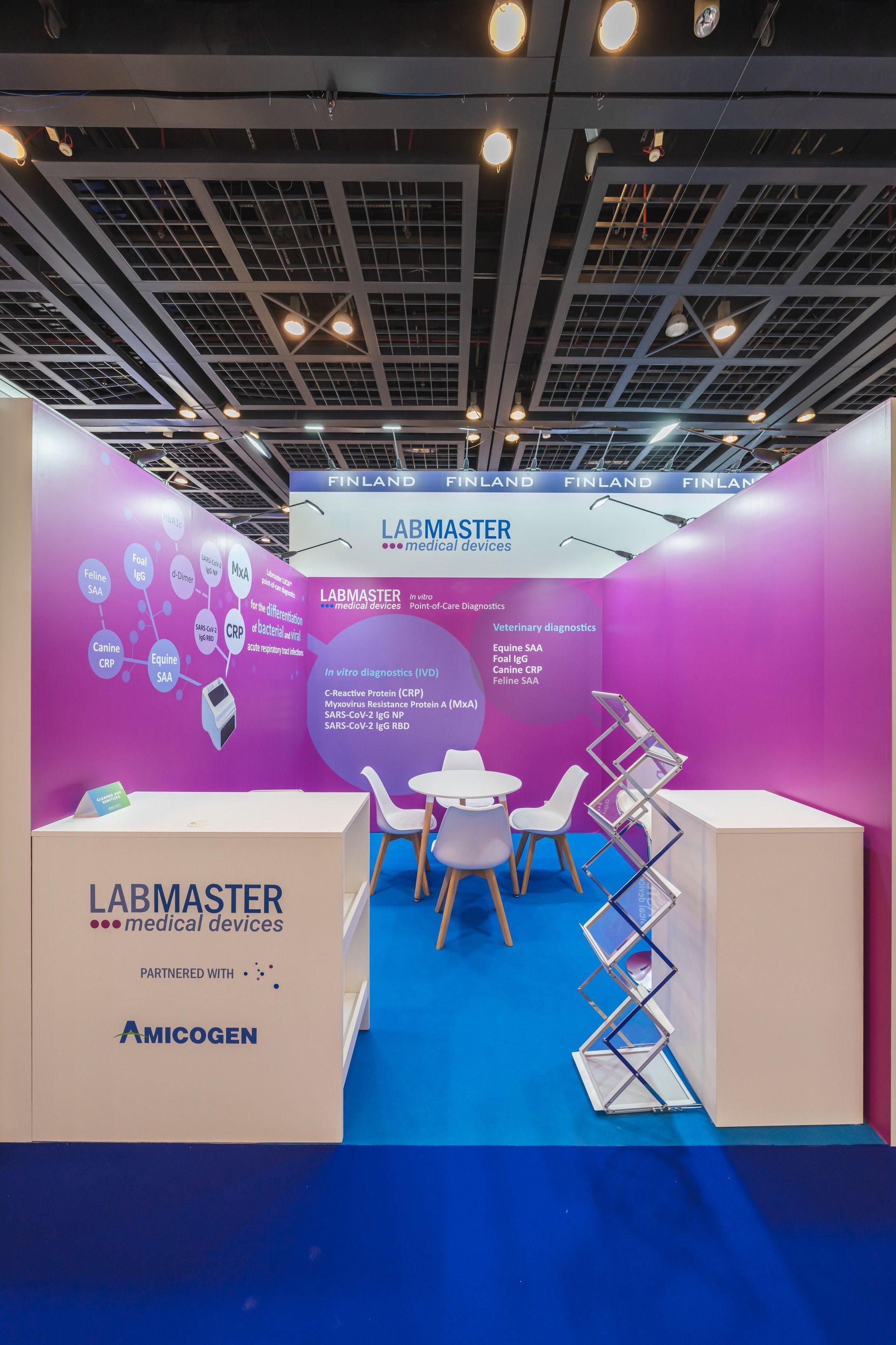 Finland Pavilion 39 sqm exhibition stand at Medlab Middle East by Messe.ae