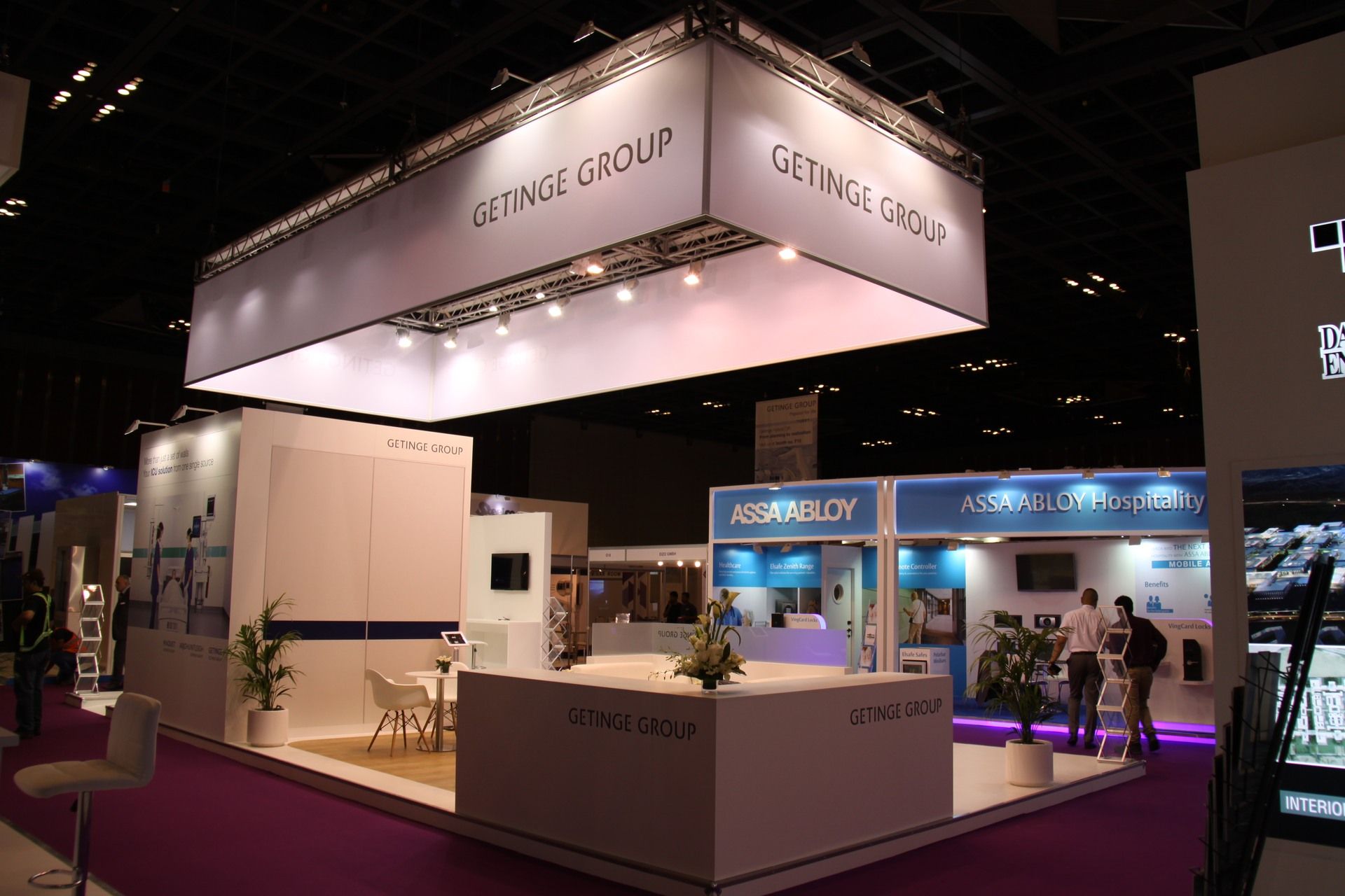 Getinge Group 72 sqm exhibition stand at Building Health Care by Messe.ae