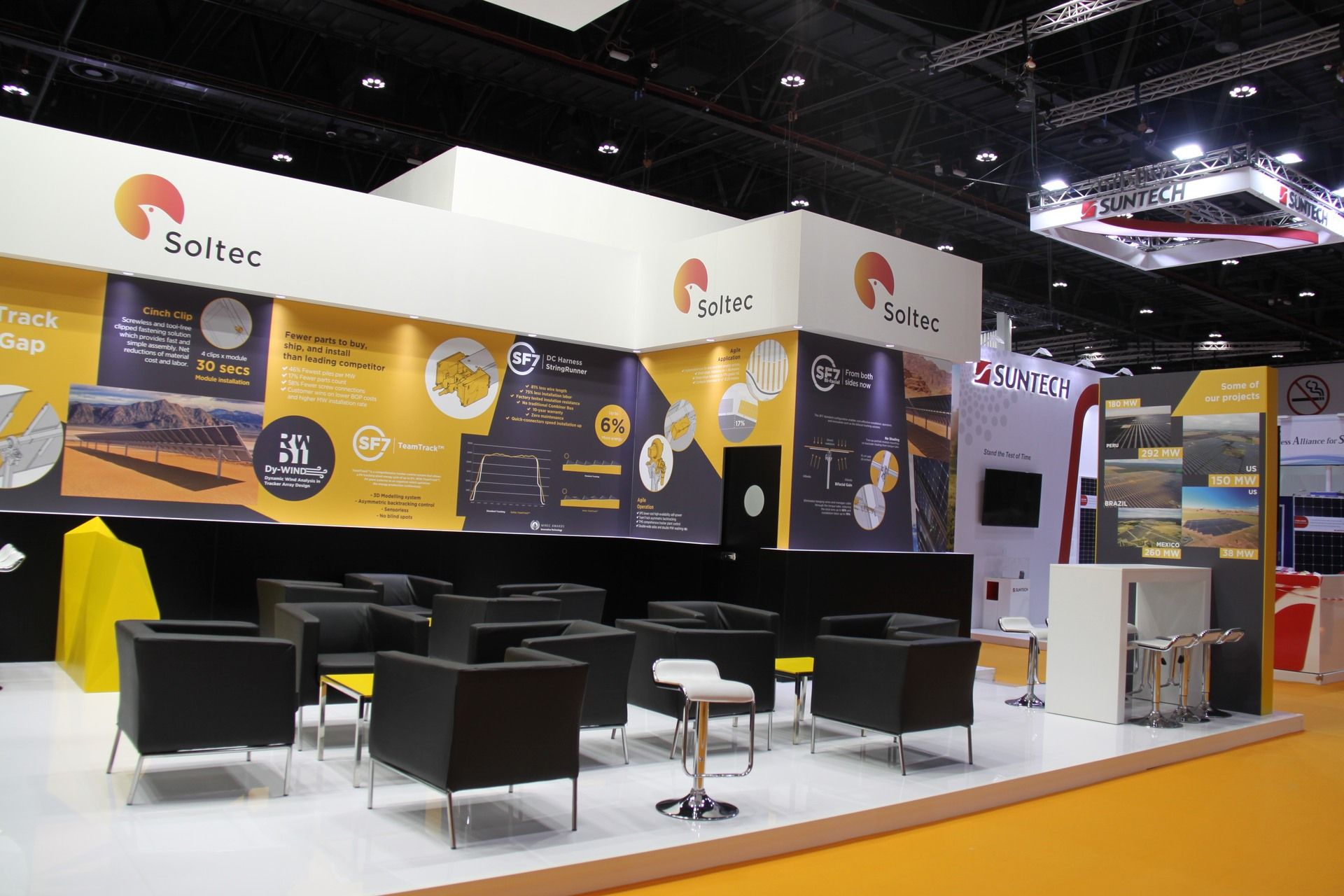 Soltec Power Holdings 90 sqm exhibition stand at World Future Energy Summit by Messe.ae