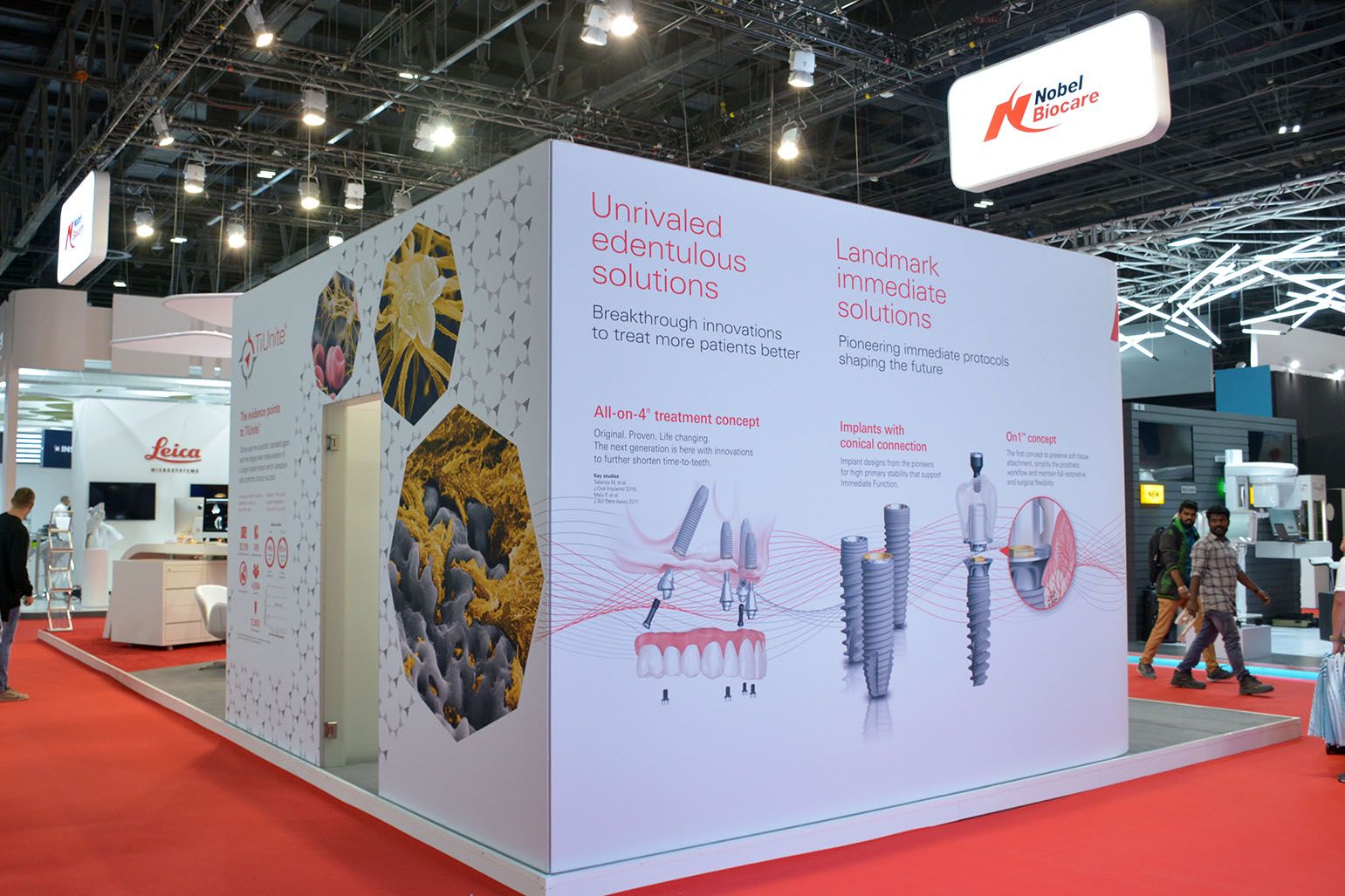 Nobel Biocare 72 sqm exhibition stand at AEEDC by Messe.ae
