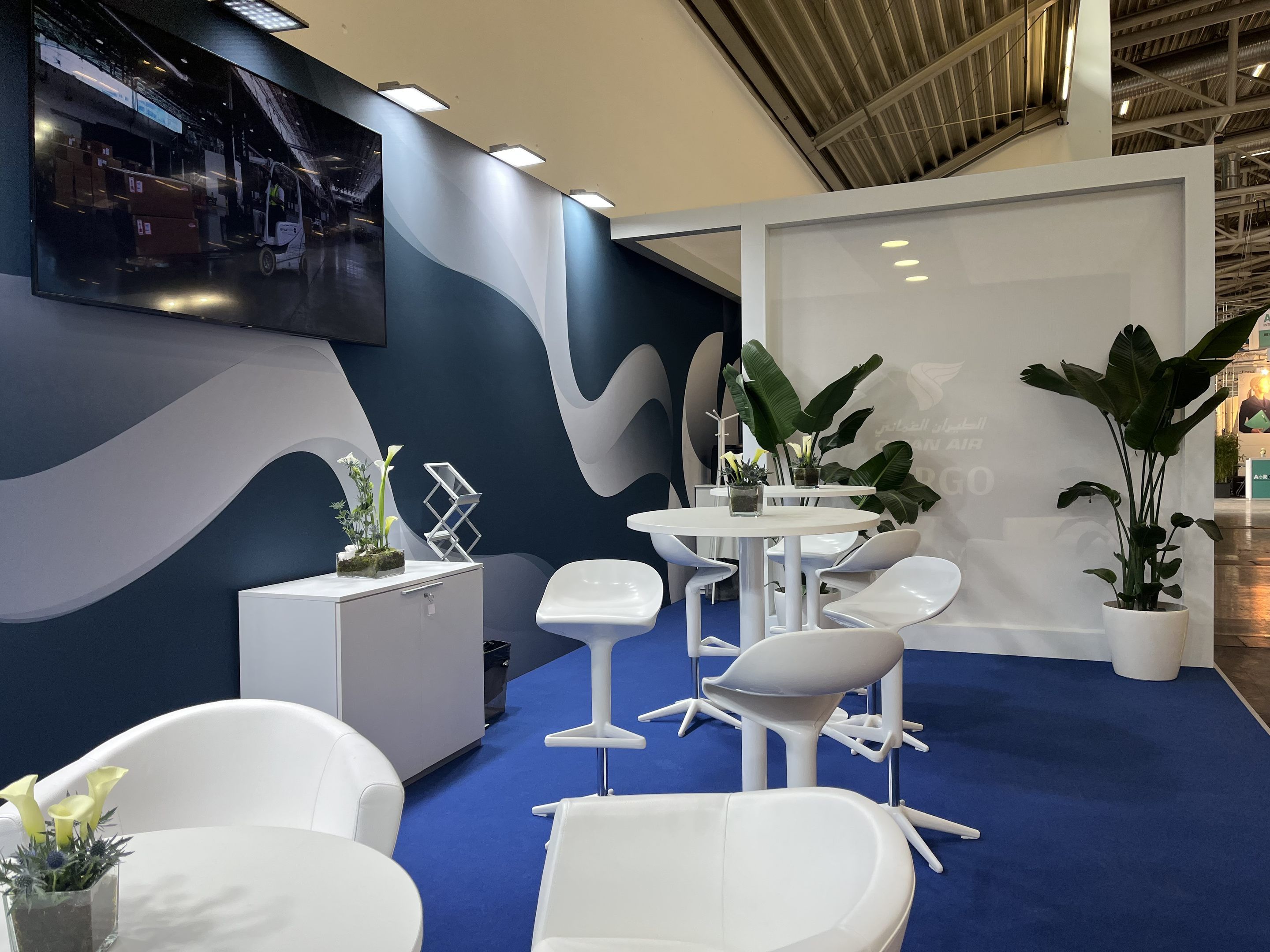 Oman Air 44 sqm exhibition stand at Transport Logistica by Messe.ae