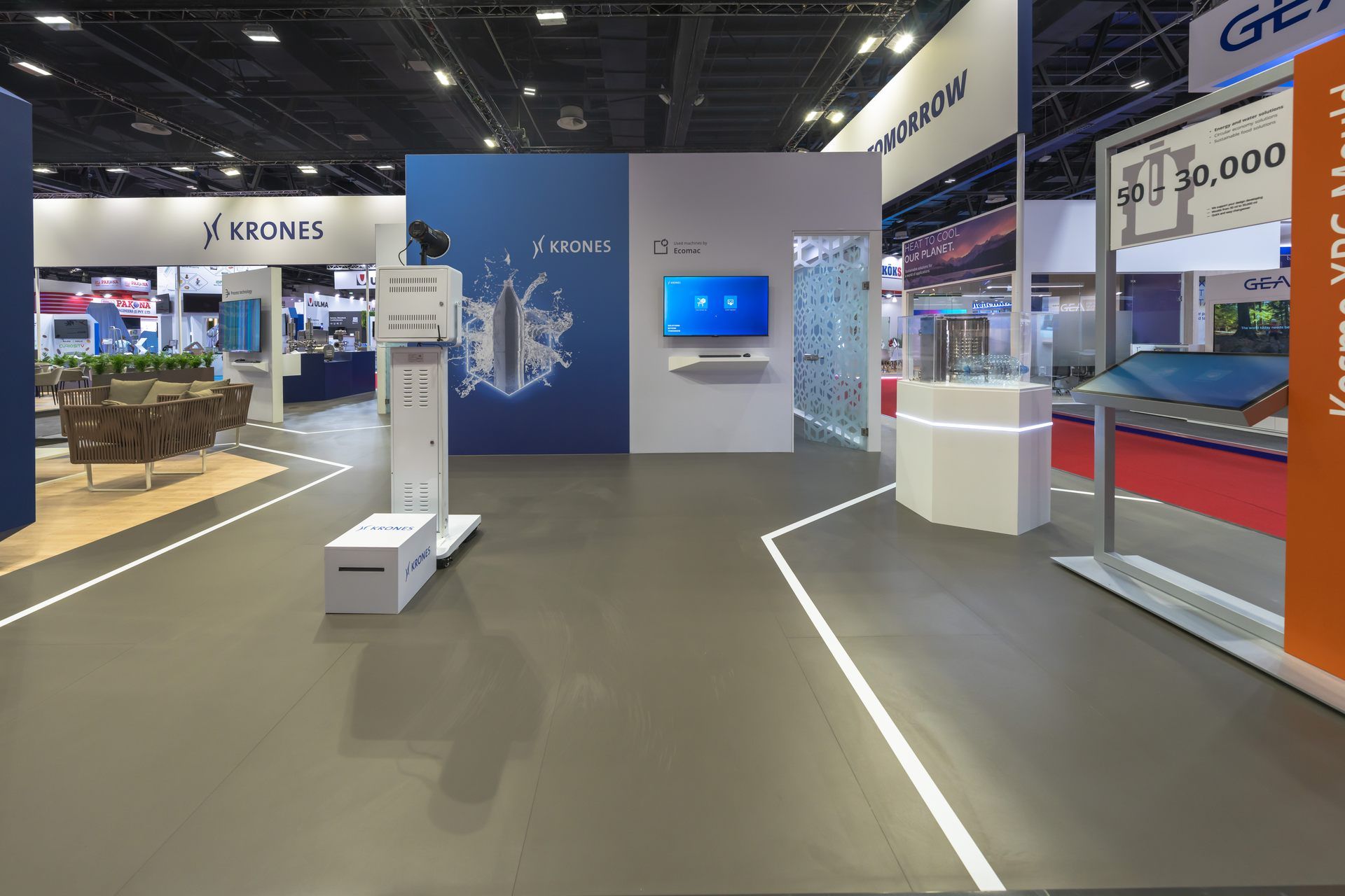 Krones 288 sqm exhibition stand at Gulfood Manufacturing by Messe.ae