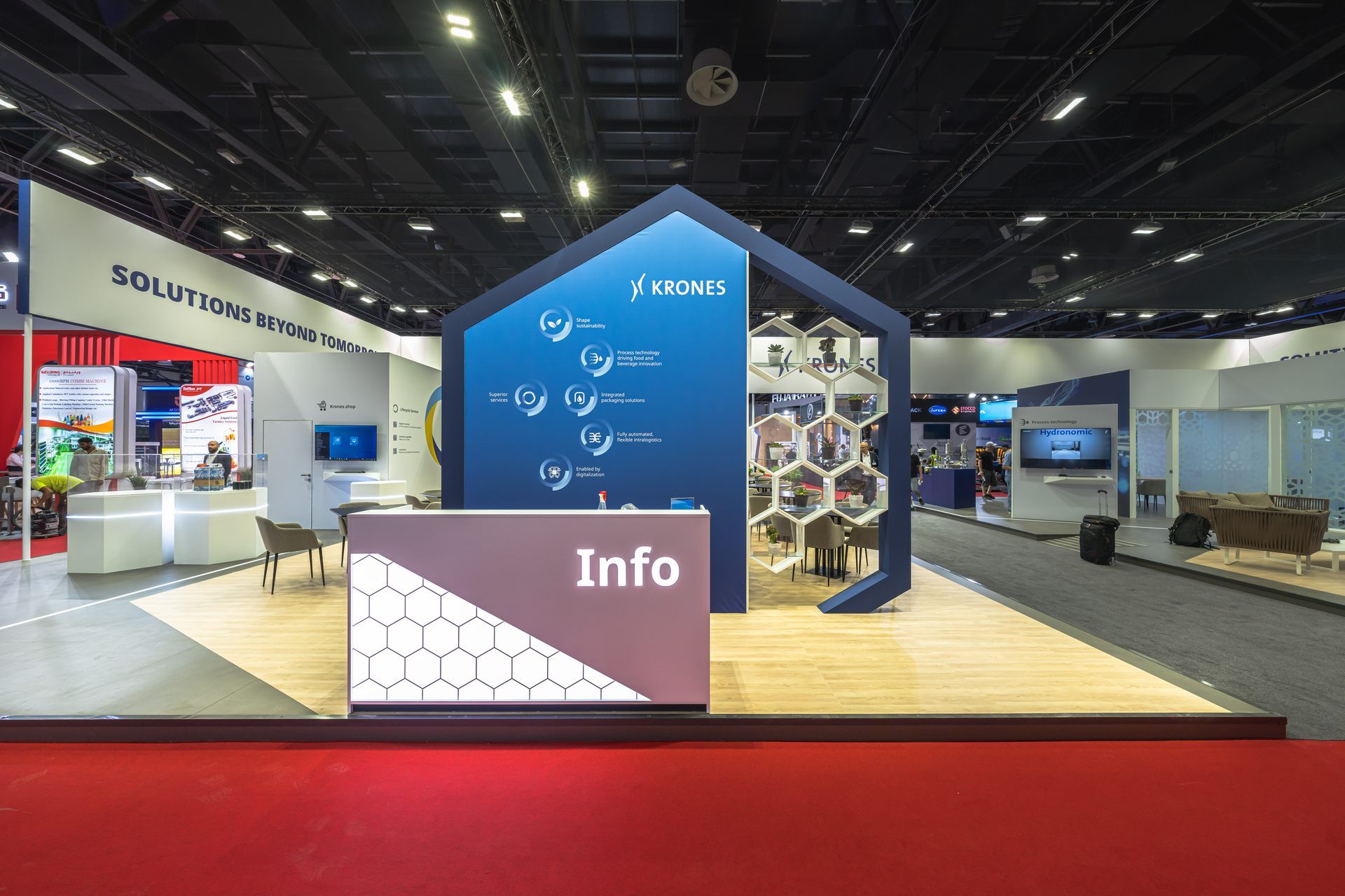 Krones 288 sqm exhibition stand at Gulfood Manufacturing by Messe.ae
