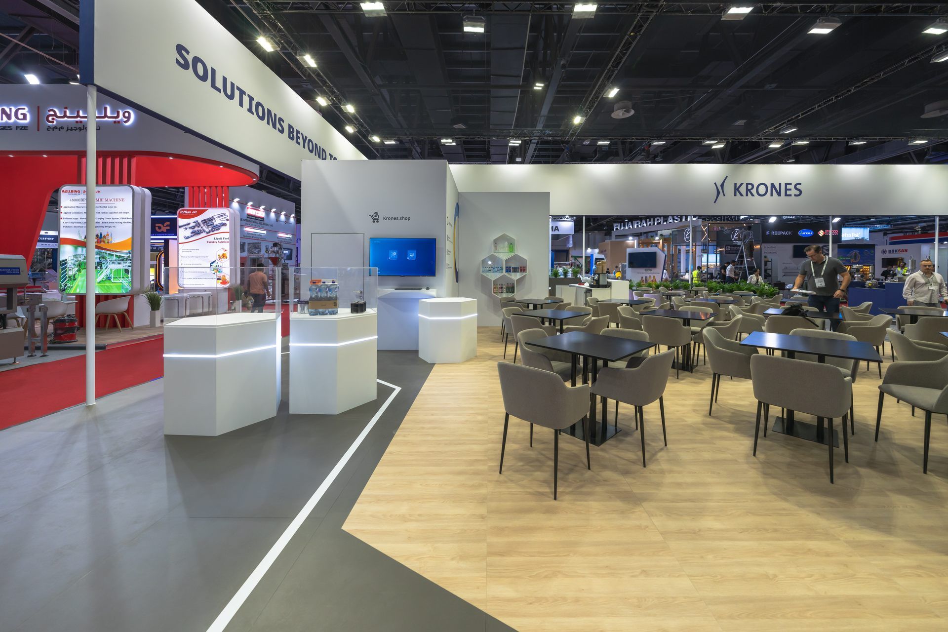 Krones 288 sqm exhibition stand at Gulfood Manufacturing by Messe.ae