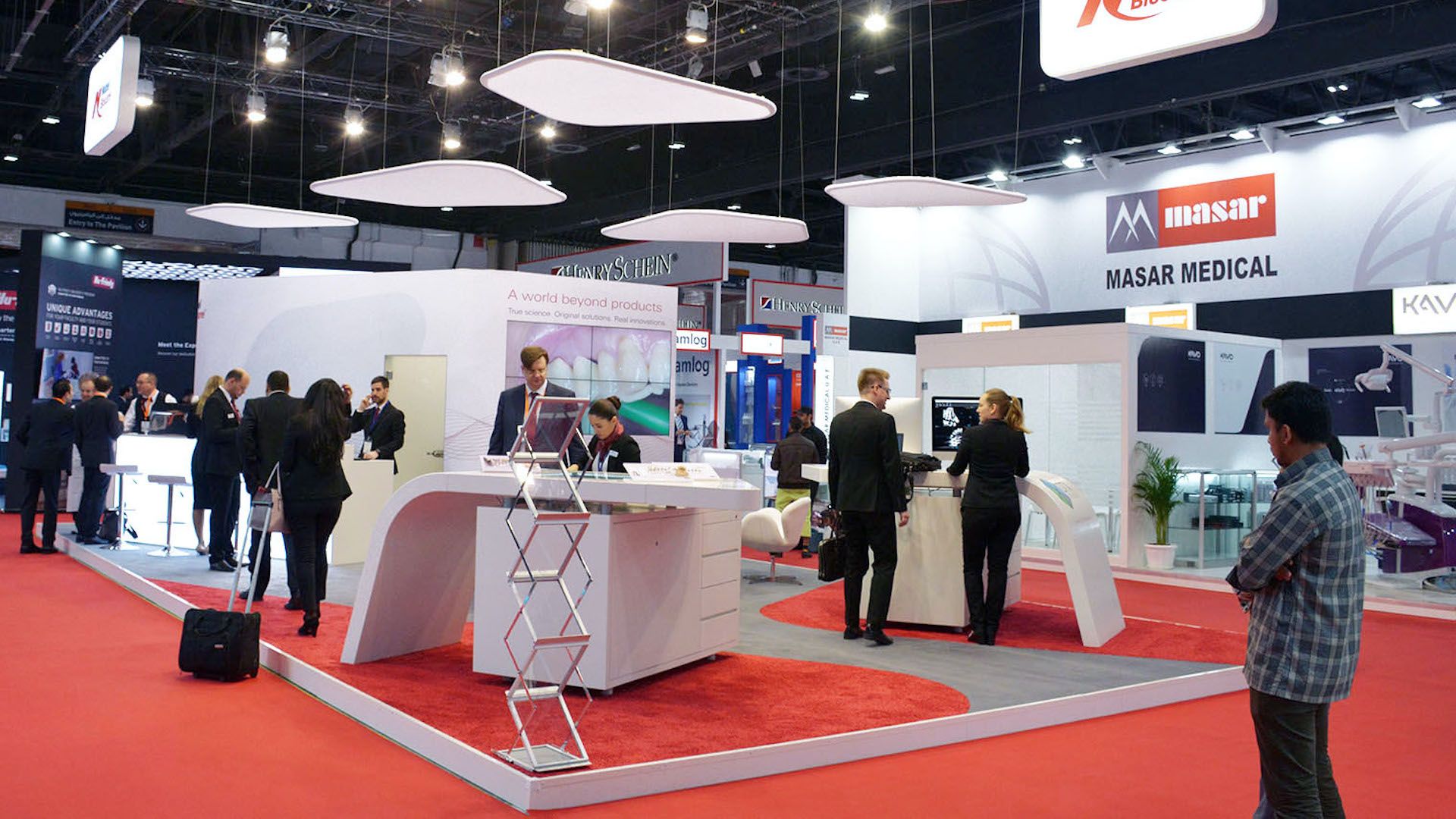 Nobel Biocare 72 sqm exhibition stand at AEEDC by Messe.ae