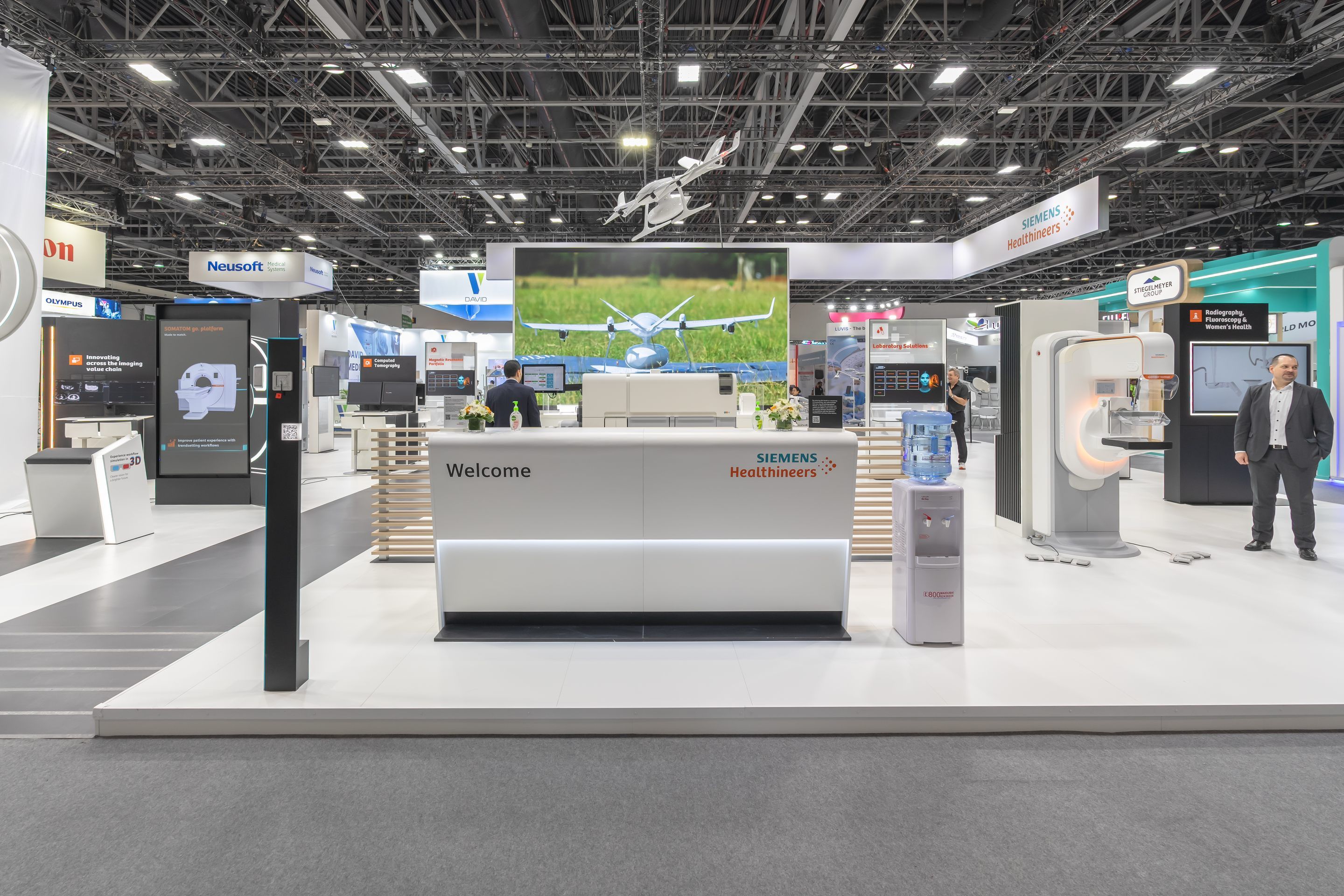 Siemens Healthineers 330 sqm exhibition stand at Arab Health by Messe.ae