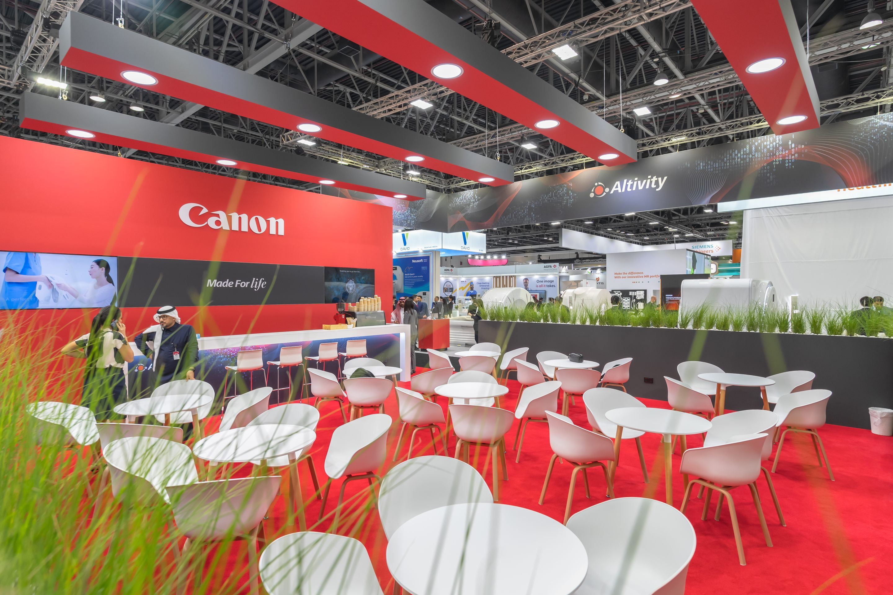 Canon 300 sqm exhibition stand at Arab Health by Messe.ae