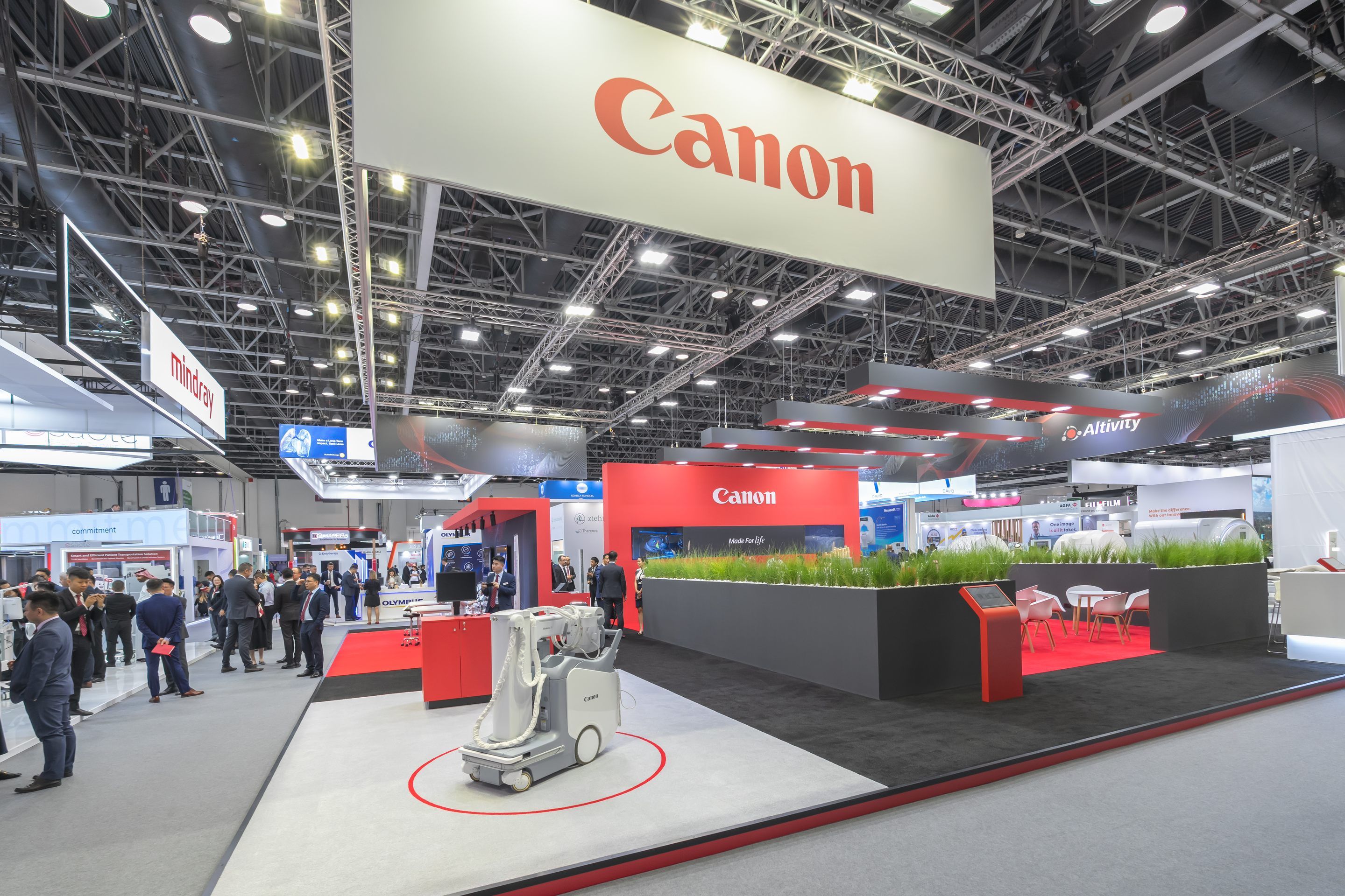 Canon 300 sqm exhibition stand at Arab Health by Messe.ae