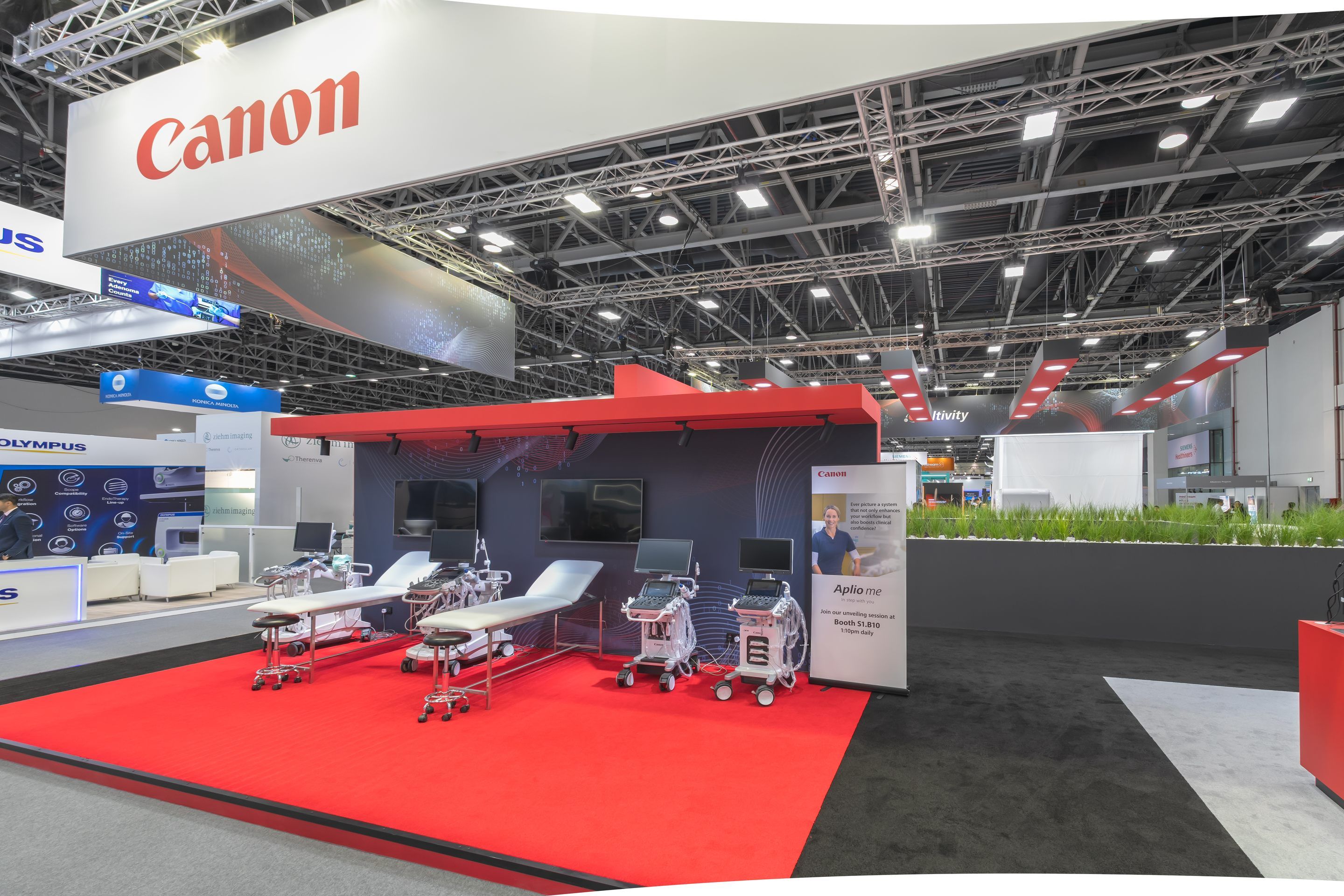 Canon 300 sqm exhibition stand at Arab Health by Messe.ae