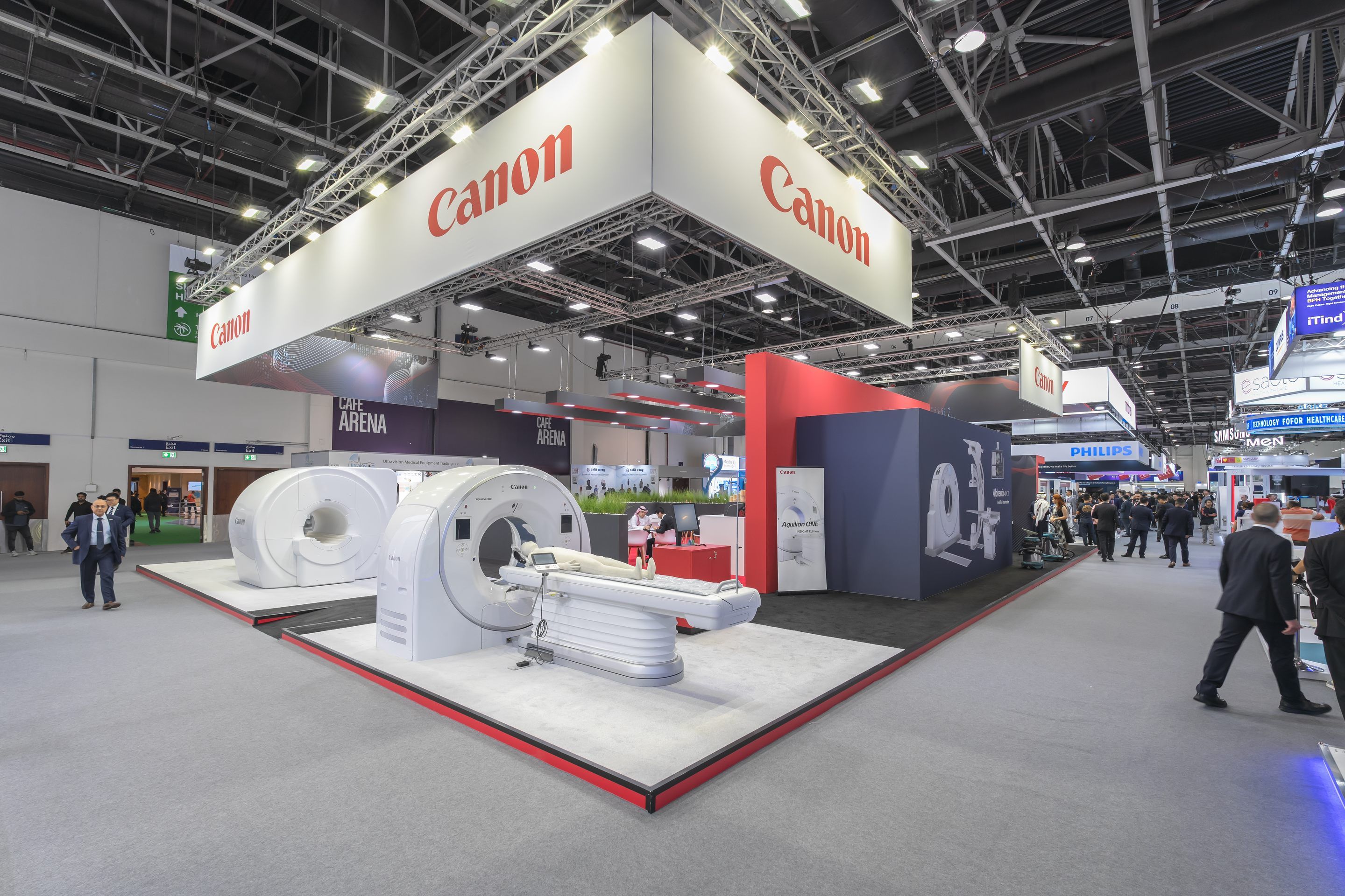 Canon 300 sqm exhibition stand at Arab Health by Messe.ae