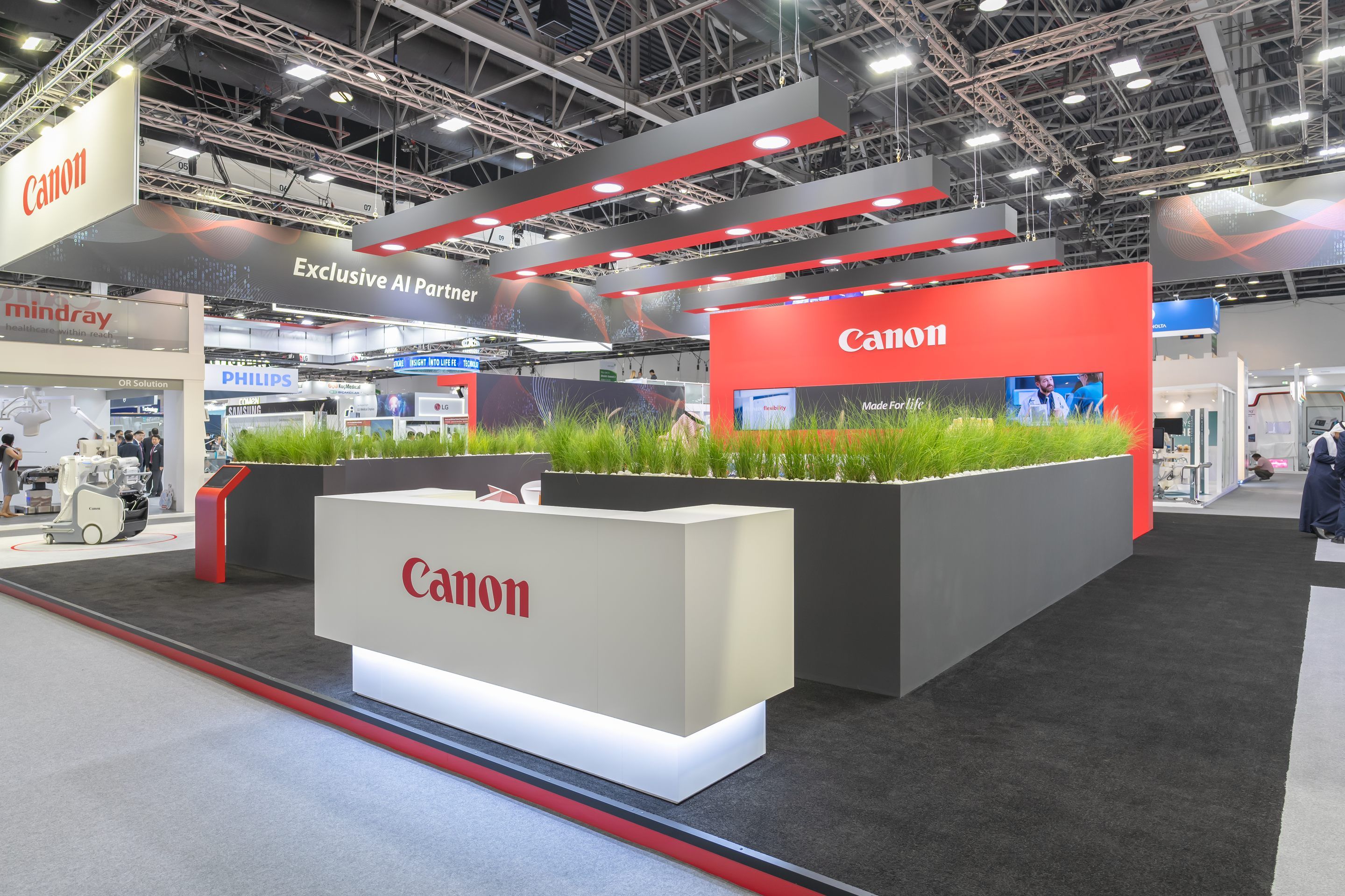 Canon 300 sqm exhibition stand at Arab Health by Messe.ae