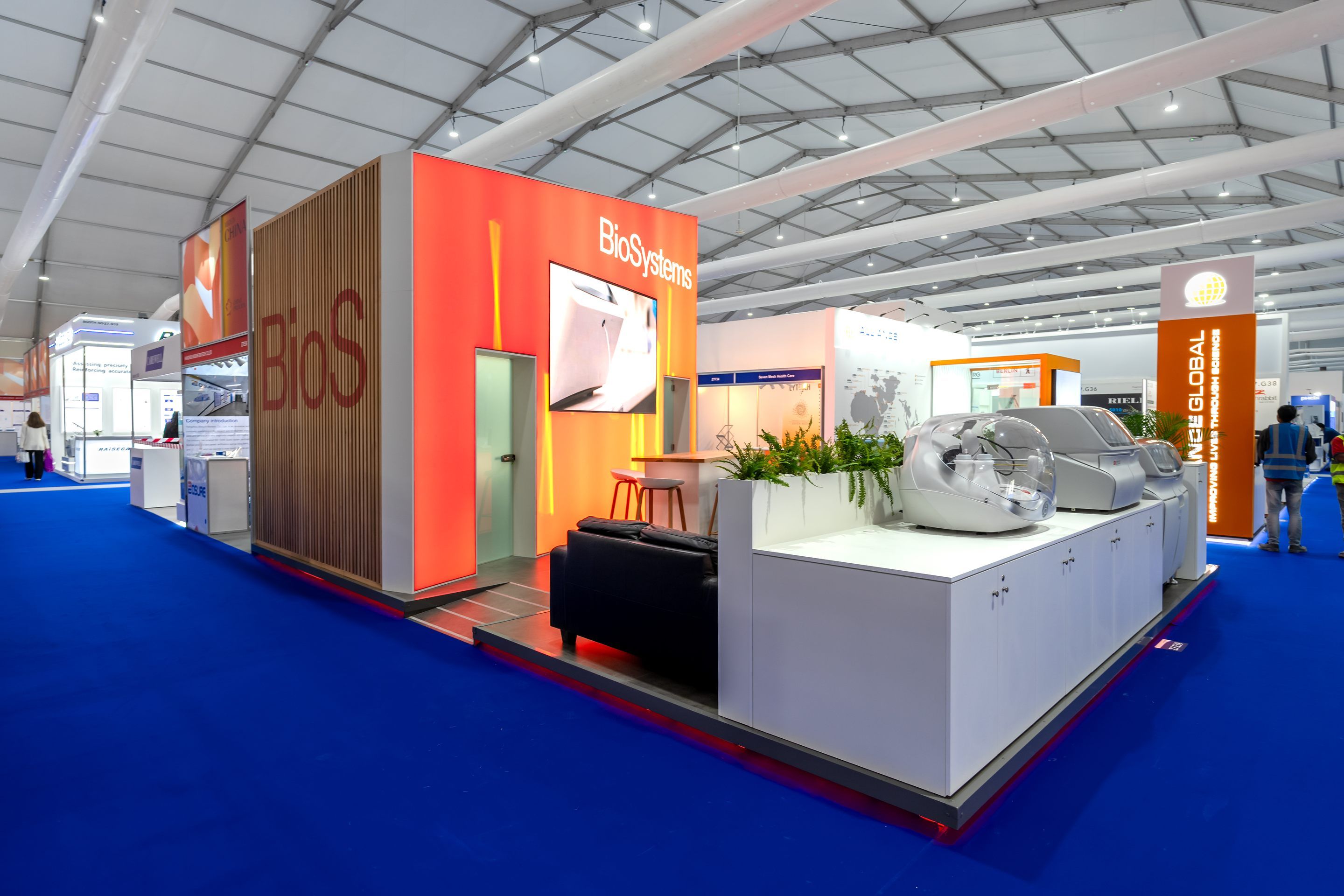 BioSystems 48 sqm exhibition stand at Medlab Middle East by Messe.ae