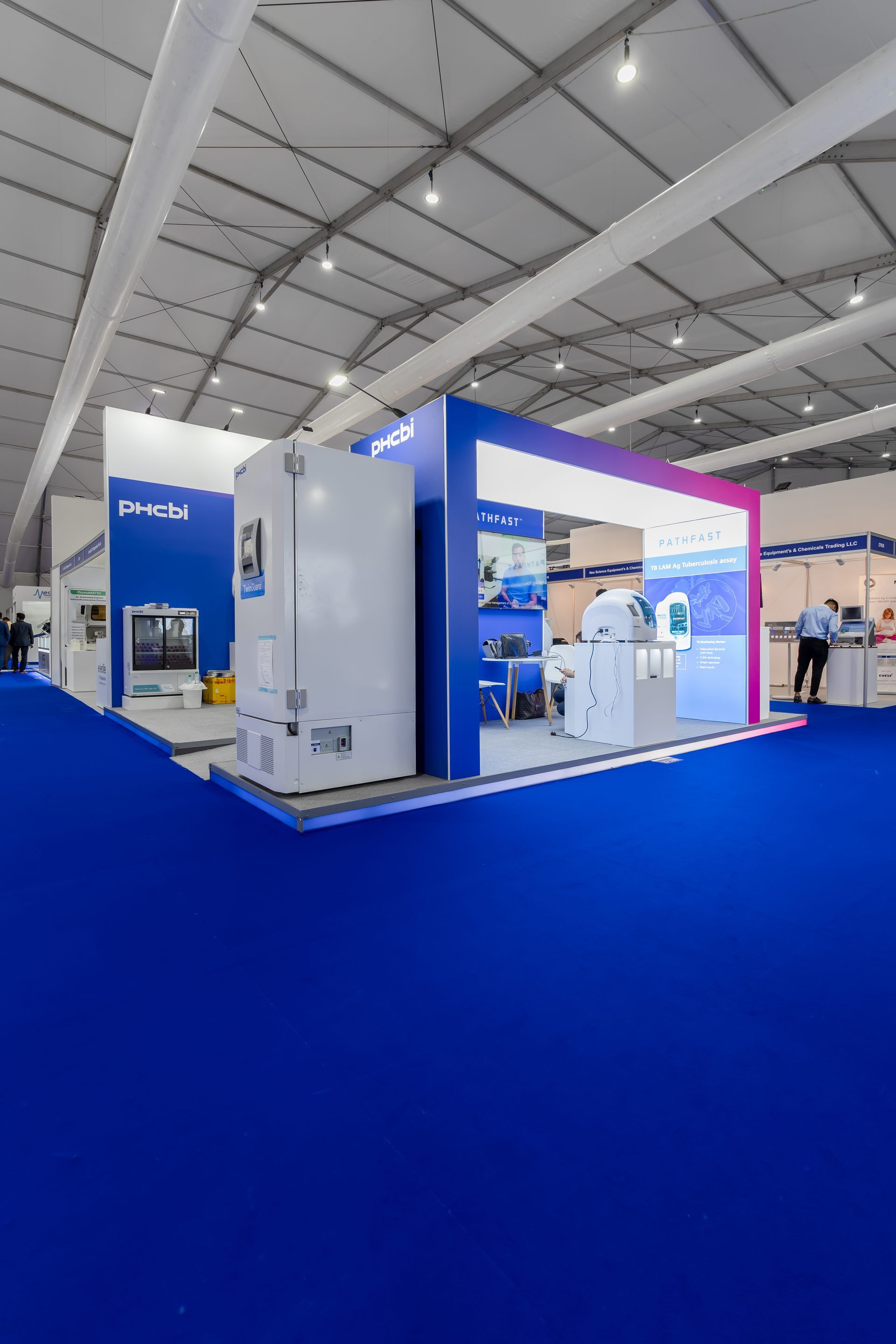 PHC Holdings Corporation 36 sqm exhibition stand at MedLab by Messe.ae