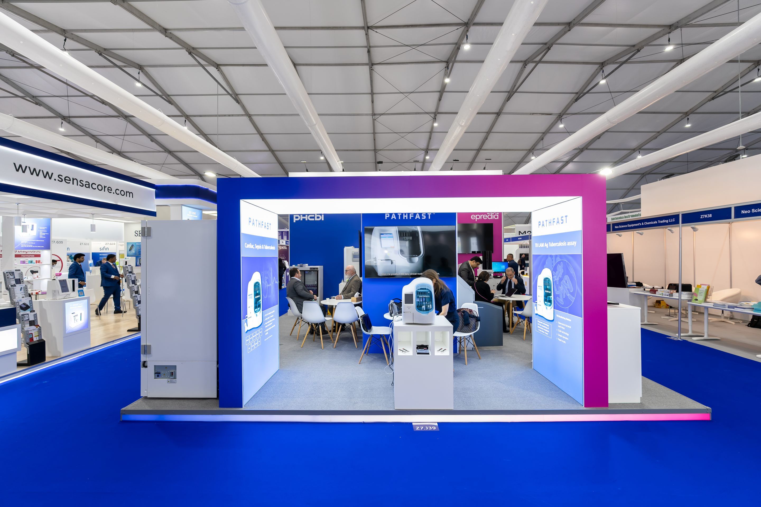 PHC Holdings Corporation 36 sqm exhibition stand at MedLab by Messe.ae