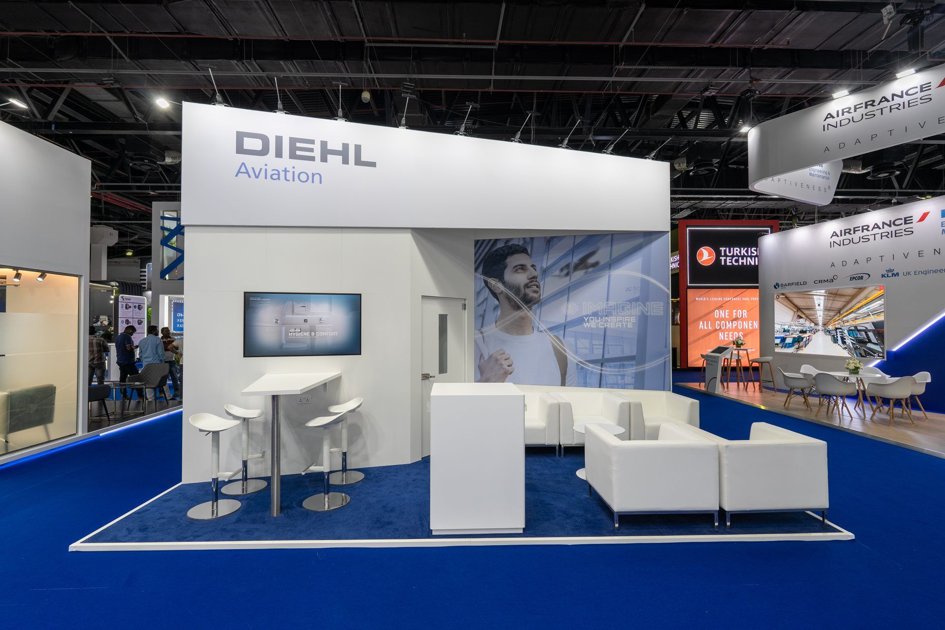 Diehl Aviation 18 sqm exhibition stand at MRO by Messe.ae