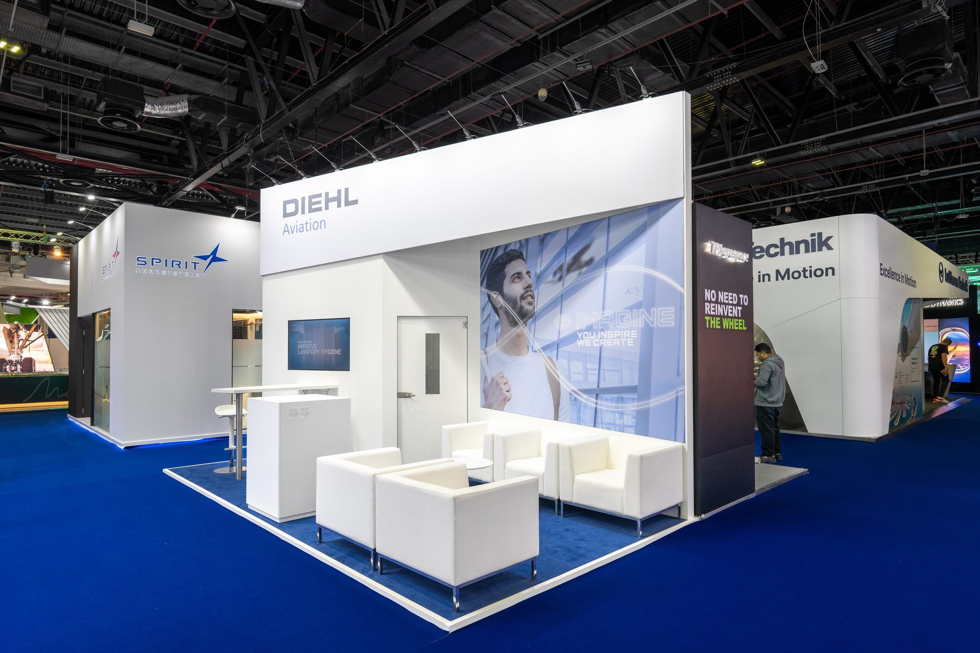 Diehl Aviation 18 sqm exhibition stand at MRO by Messe.ae