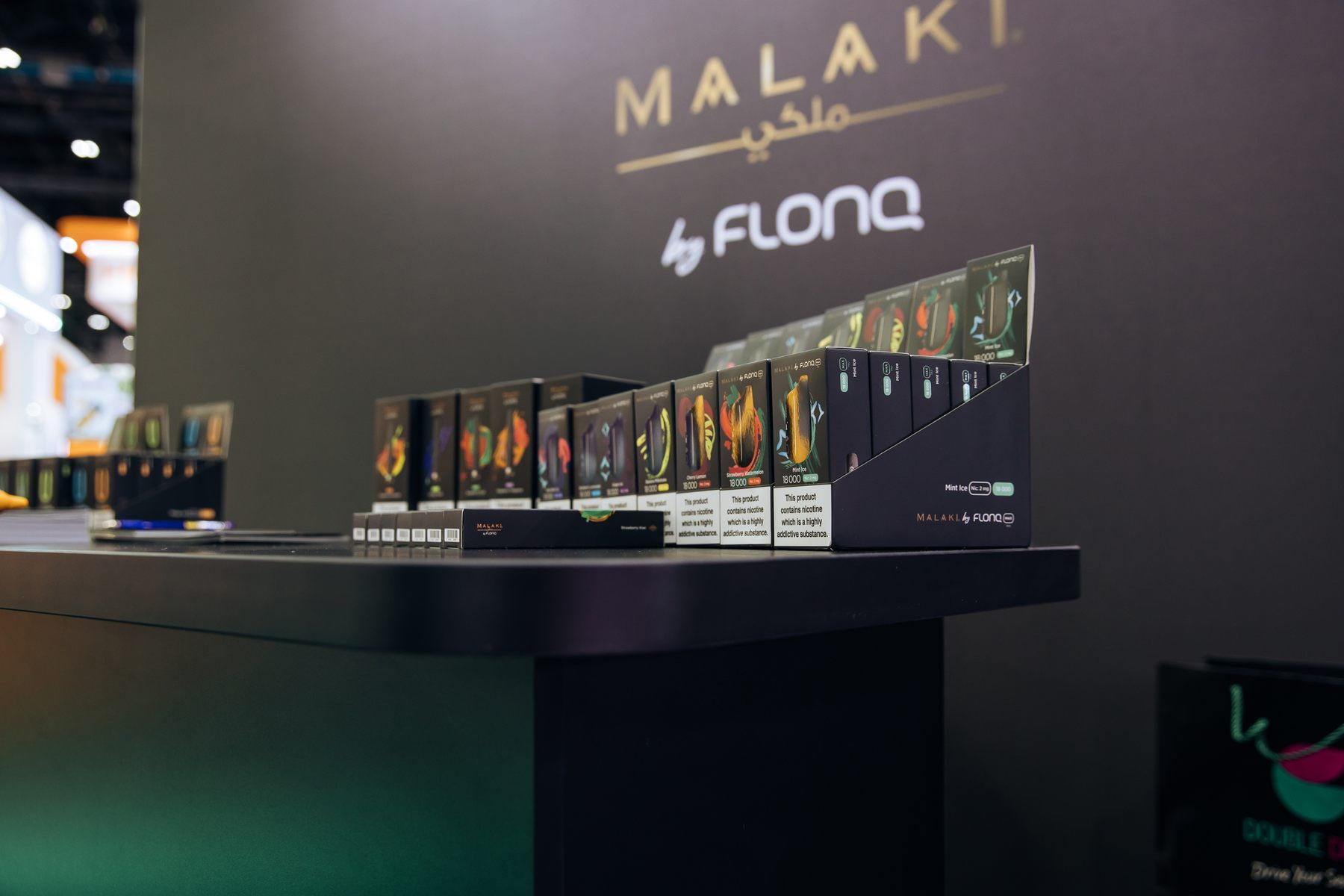 Flonq & Plonq 144 sqm exhibition stand at World Vape Show by Messe.ae
