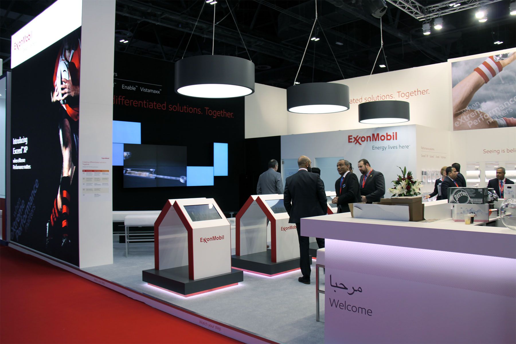 ExxonMobil 135 sqm exhibition stand at ArabPlast by Messe.ae