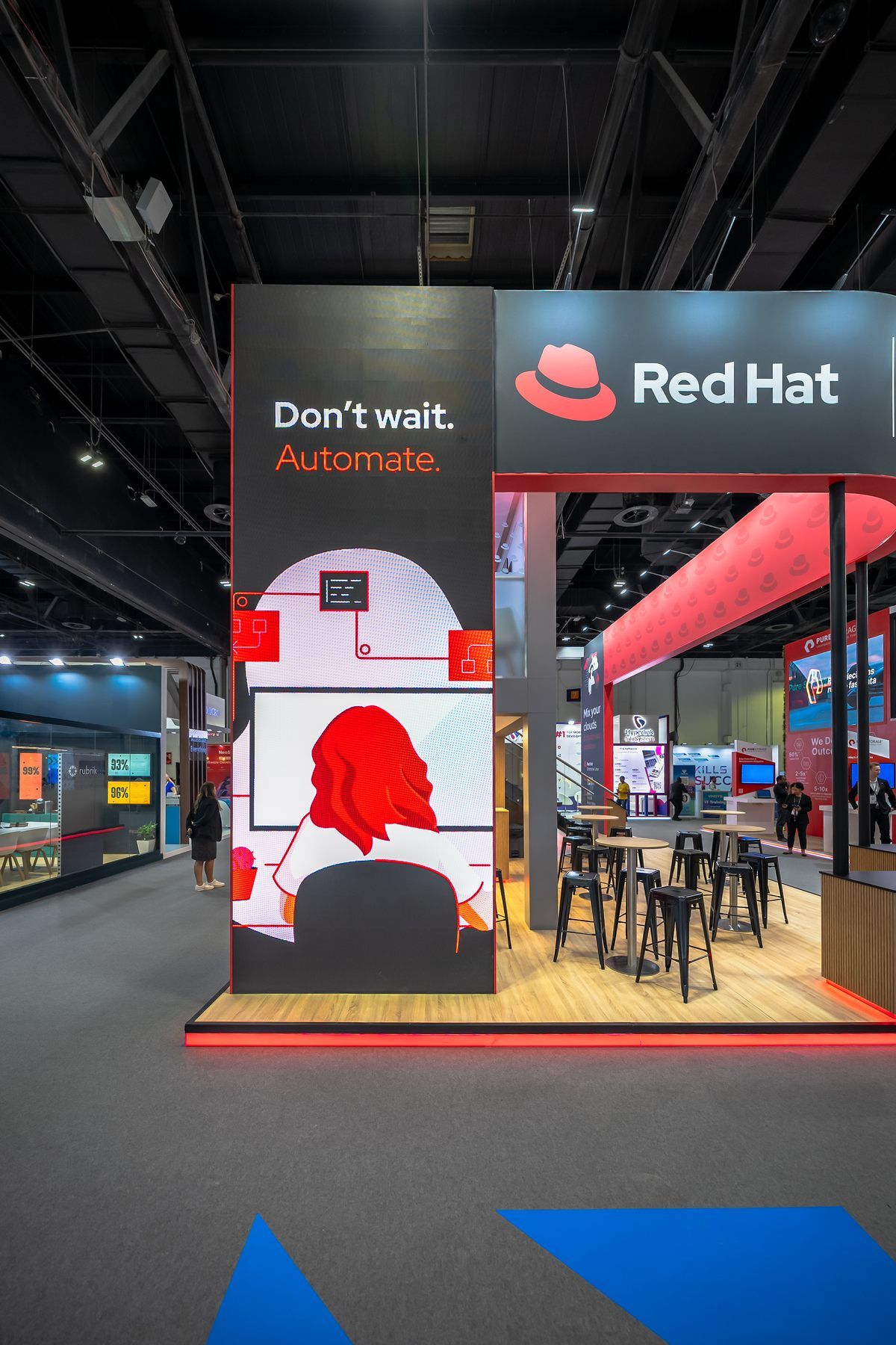 Red Hat 70 + 35 sqm exhibition stand at GITEX by Messe.ae