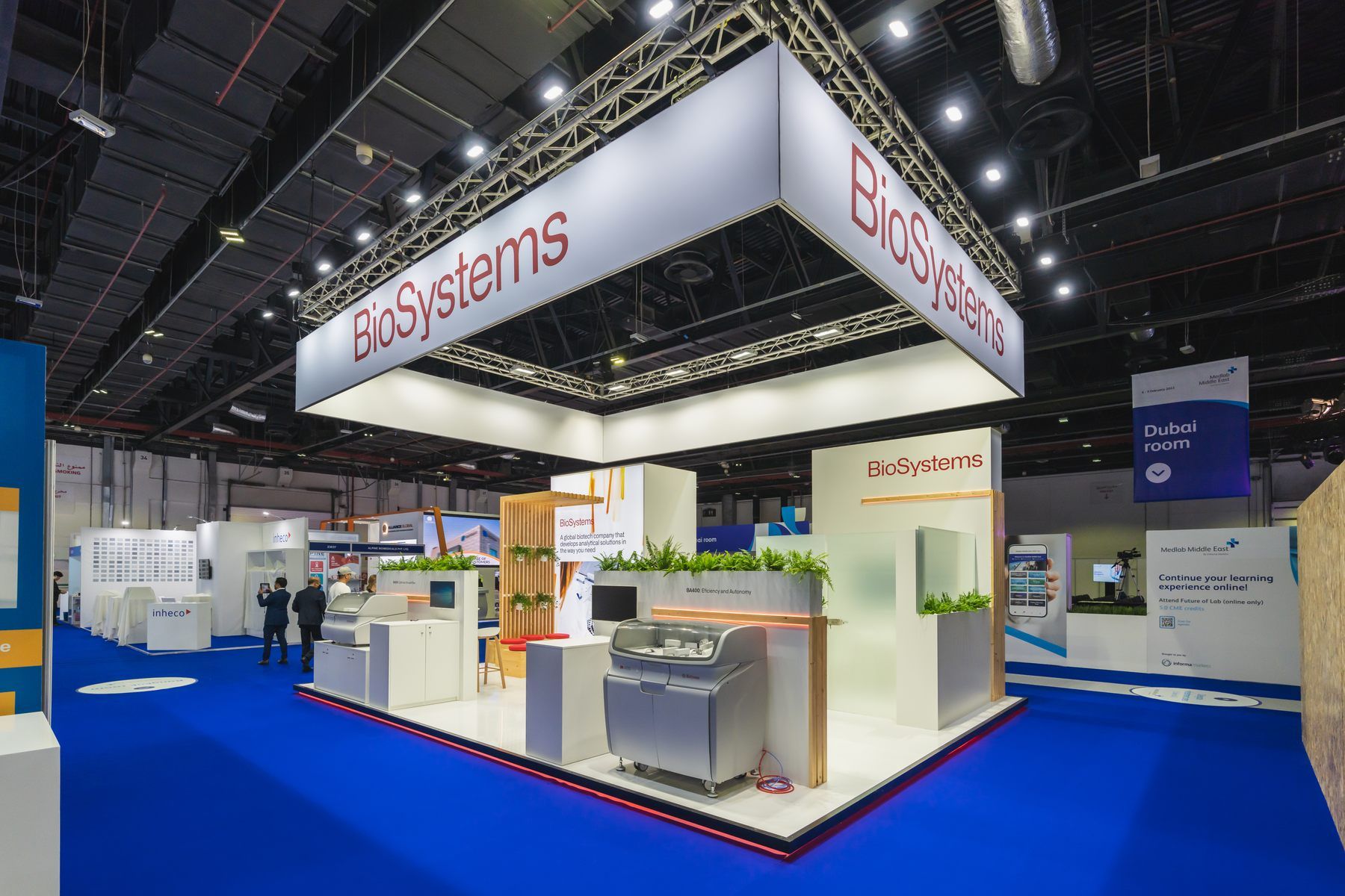 BioSystems 48 sqm exhibition stand at Medlab Middle East by Messe.ae
