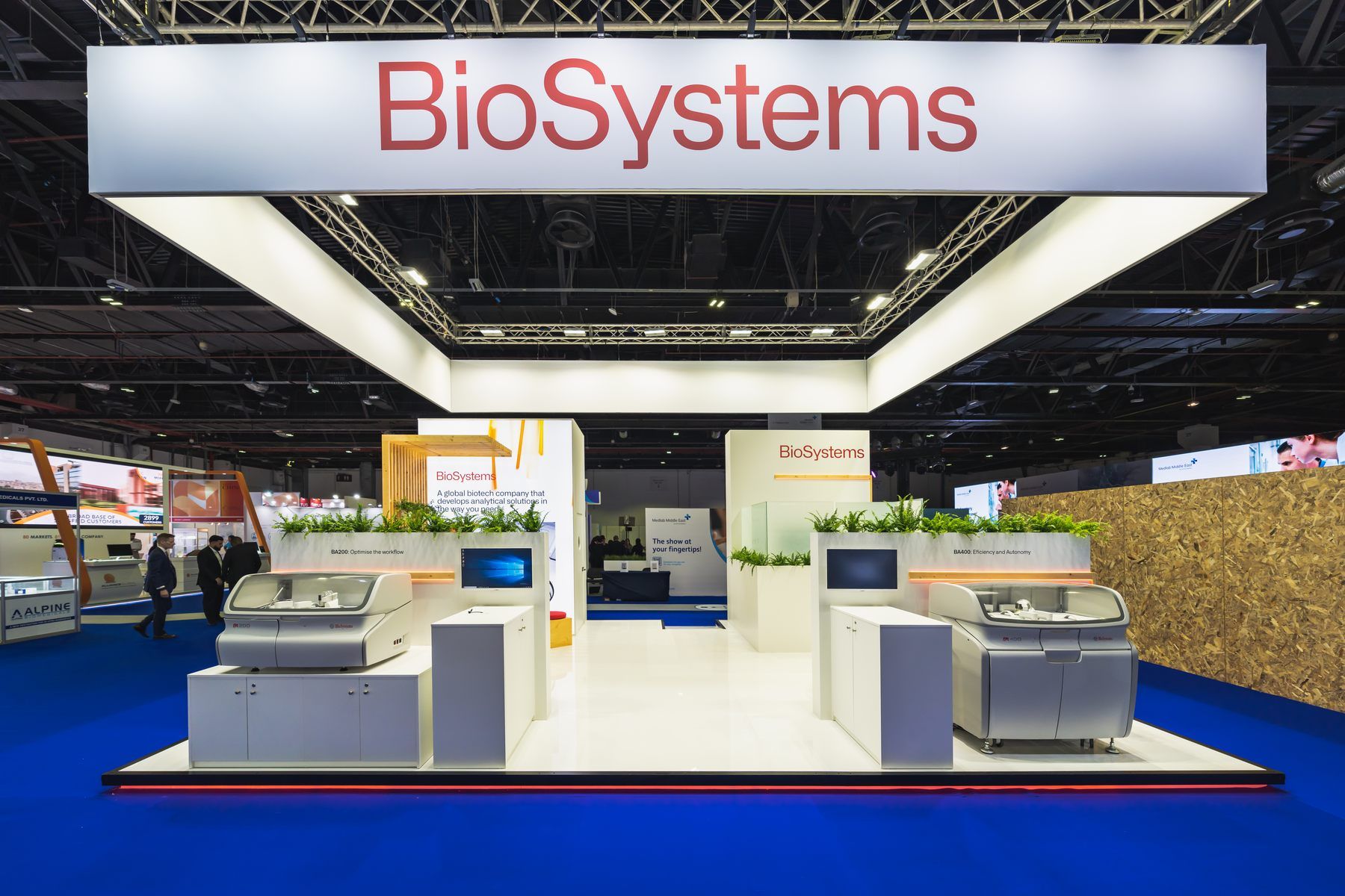 BioSystems 48 sqm exhibition stand at Medlab Middle East by Messe.ae