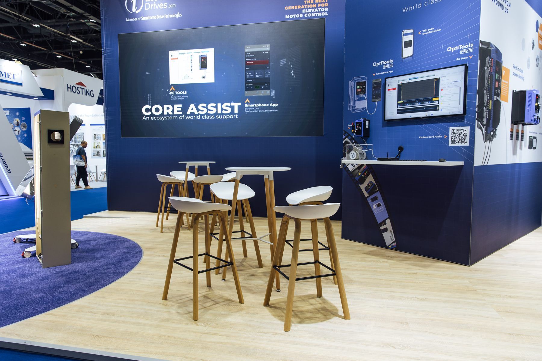 Invertek Drives 40 sqm exhibition stand at Elevator Show by Messe.ae