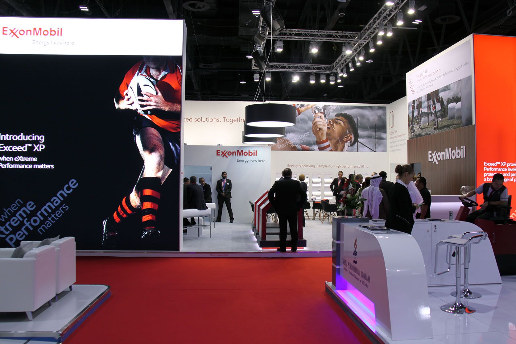 ExxonMobil 135 sqm exhibition stand at ArabPlast by Messe.ae