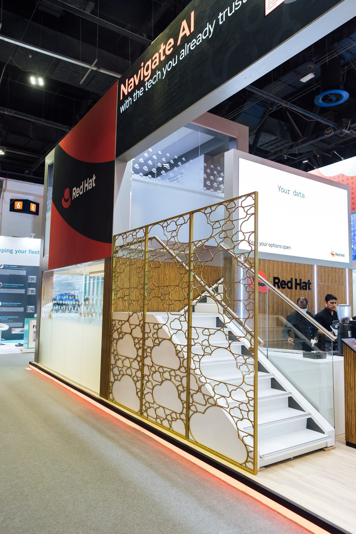 Red Hat 84 + 36 sqm exhibition stand at GITEX by Messe.ae