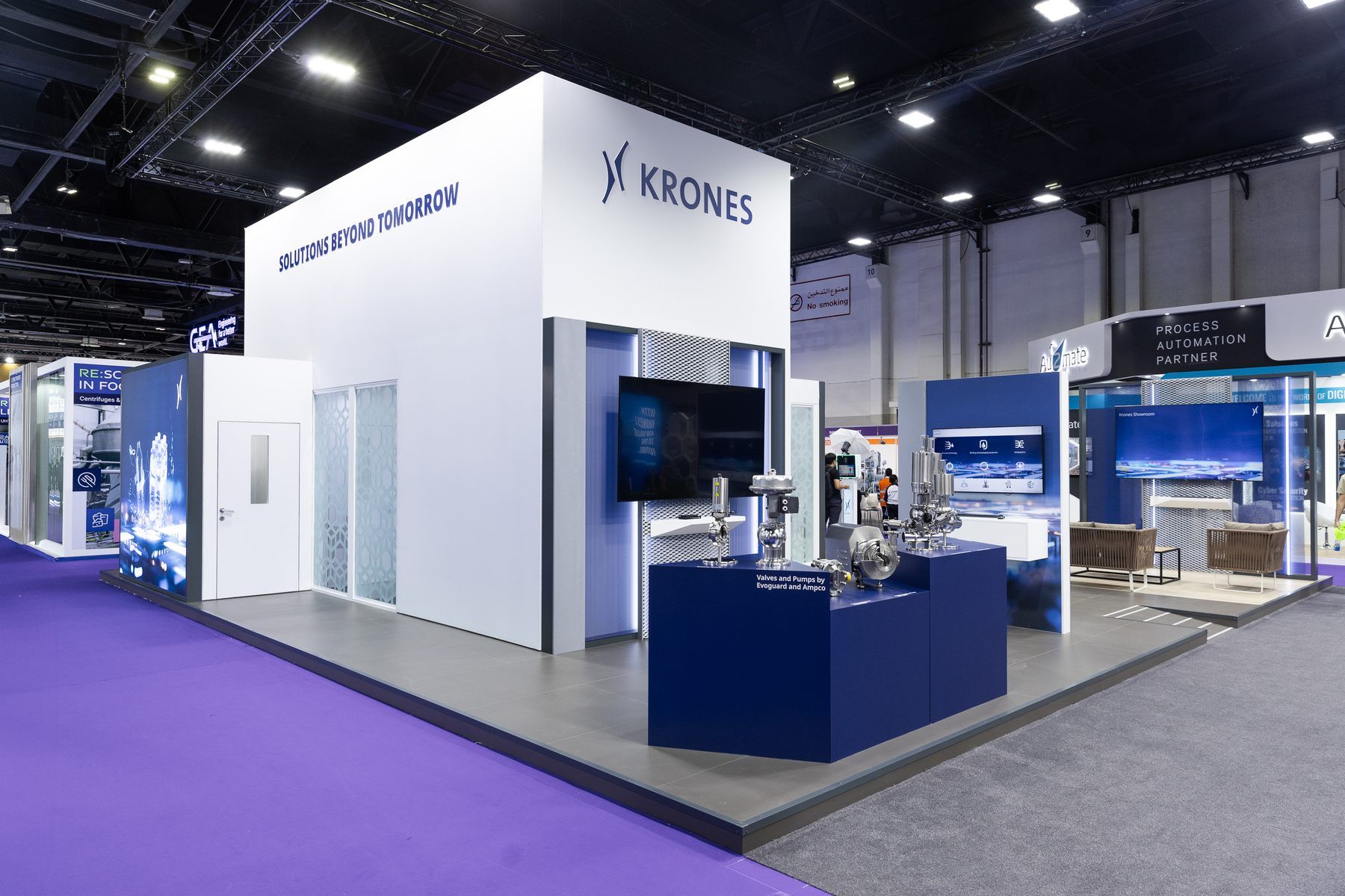Krones 288 sqm exhibition stand at Gulfood Manufacturing by Messe.ae