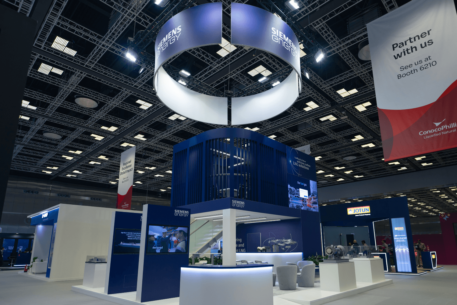 Siemens Energy 72 sqm exhibition stand at LNG by Messe.ae