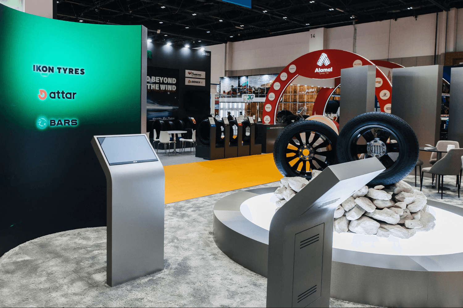 Ikon Tyres 90 sqm exhibition stand at Automechanika by Messe.ae