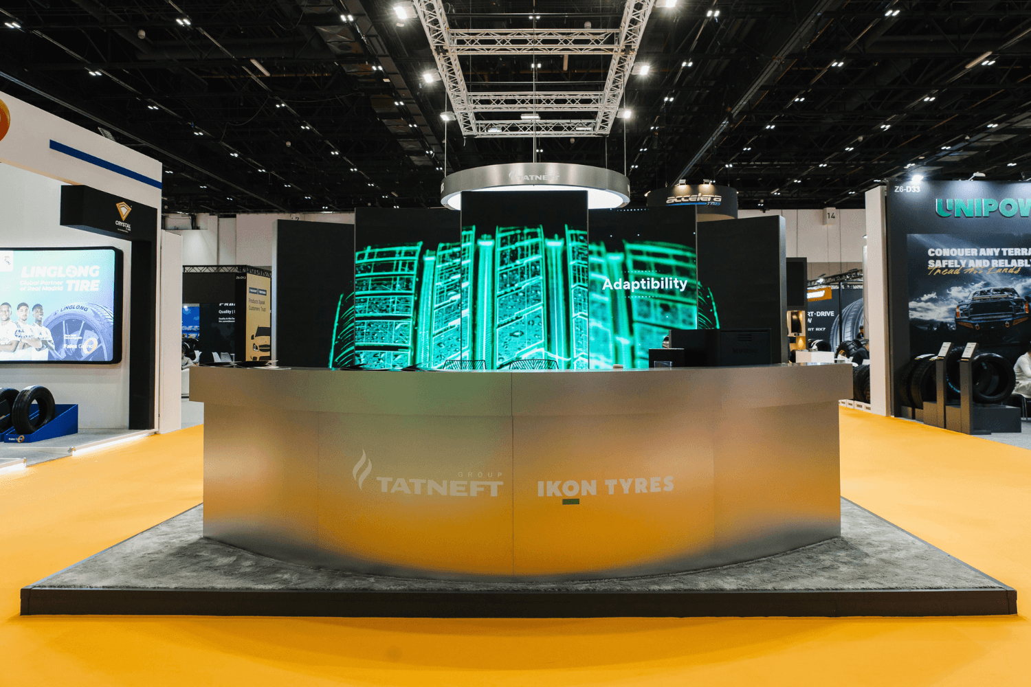 Ikon Tyres 90 sqm exhibition stand at Automechanika by Messe.ae