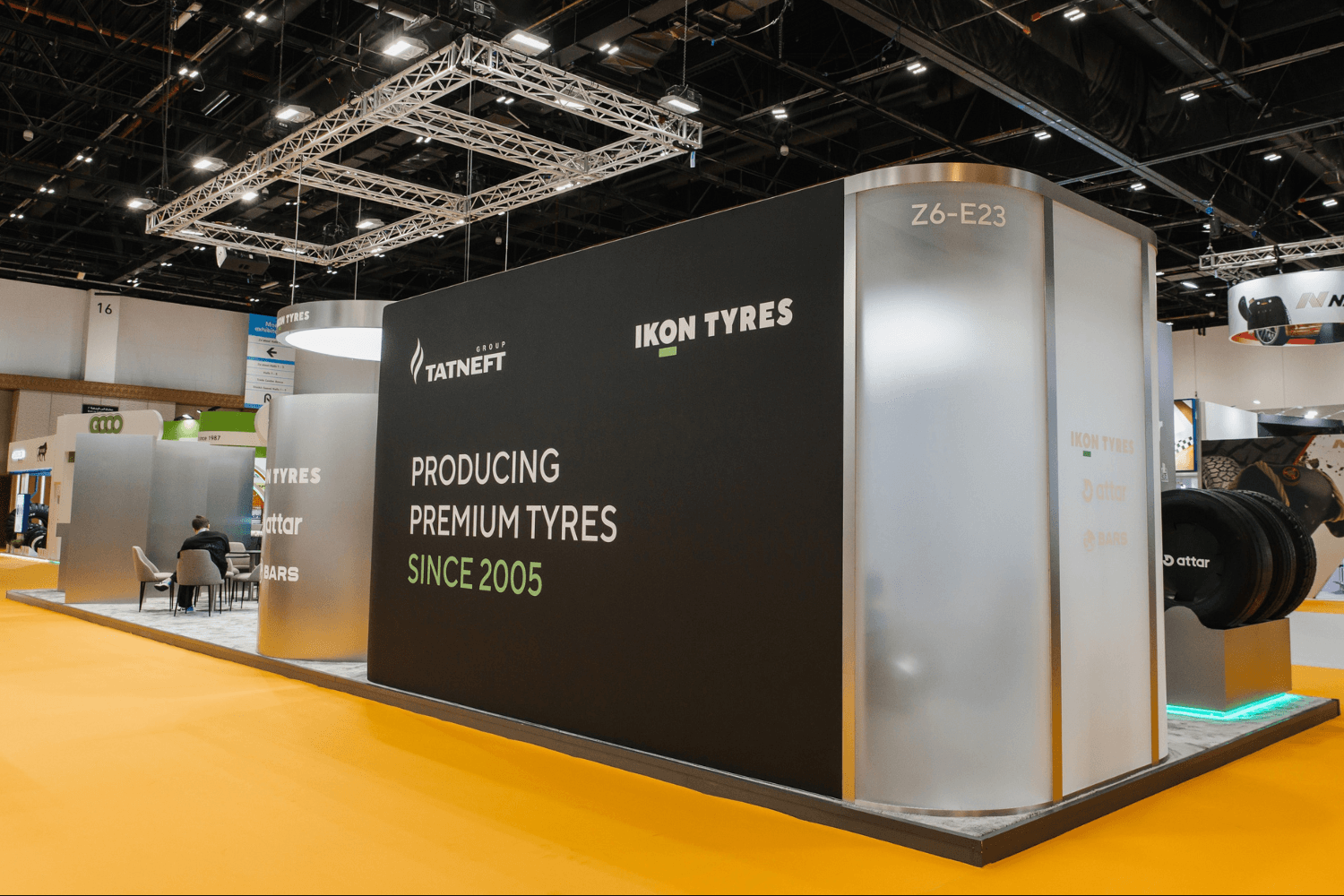 Ikon Tyres 90 sqm exhibition stand at Automechanika by Messe.ae