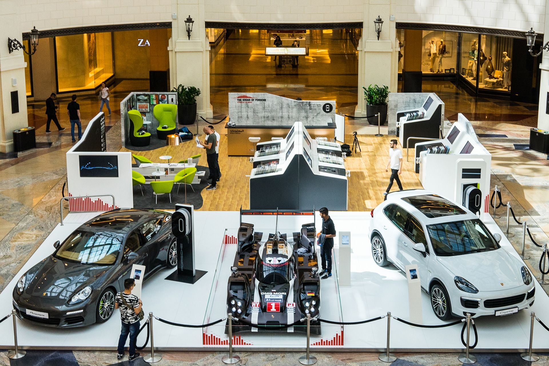 Porsche 150 sqm exhibition stand at Porsche Road Show by Messe.ae