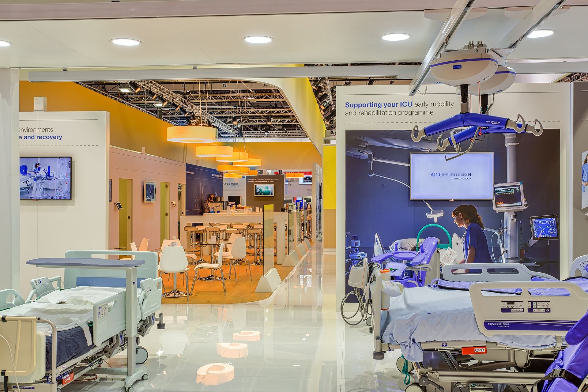 Getinge Group 600 sqm exhibition stand at Arab Health by Messe.ae